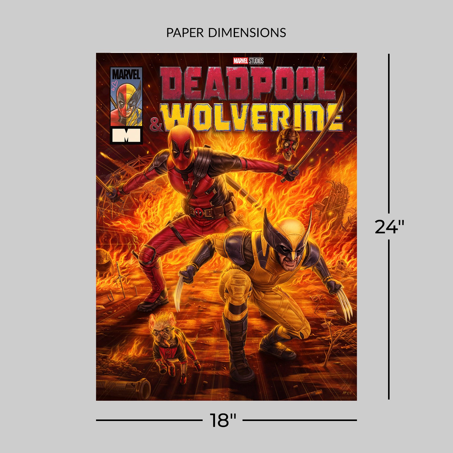 Deadpool & Wolverine Fine Art Print by Sam Green | Sideshow