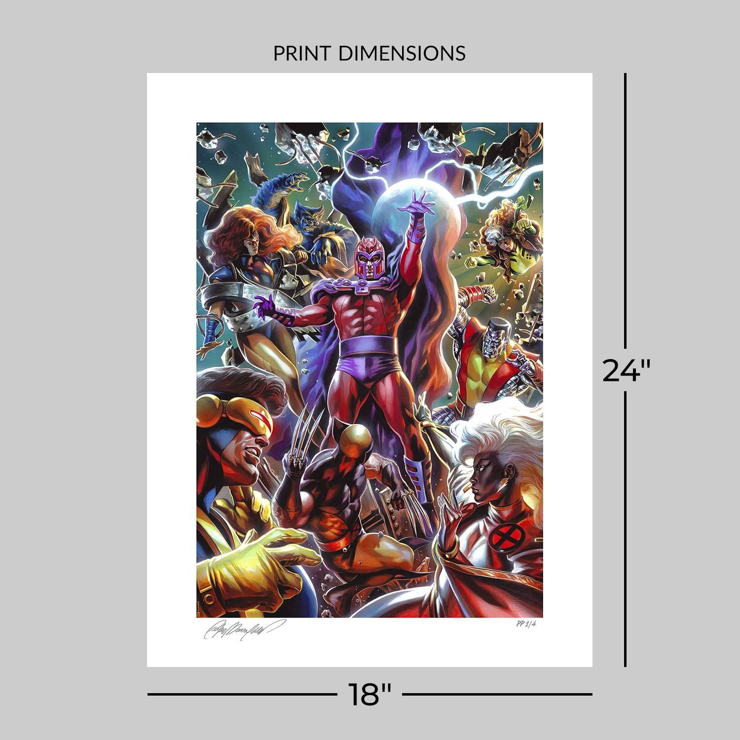 Marvel Magneto: Master of Magnetism Art Print  Exclusive Edition View 2