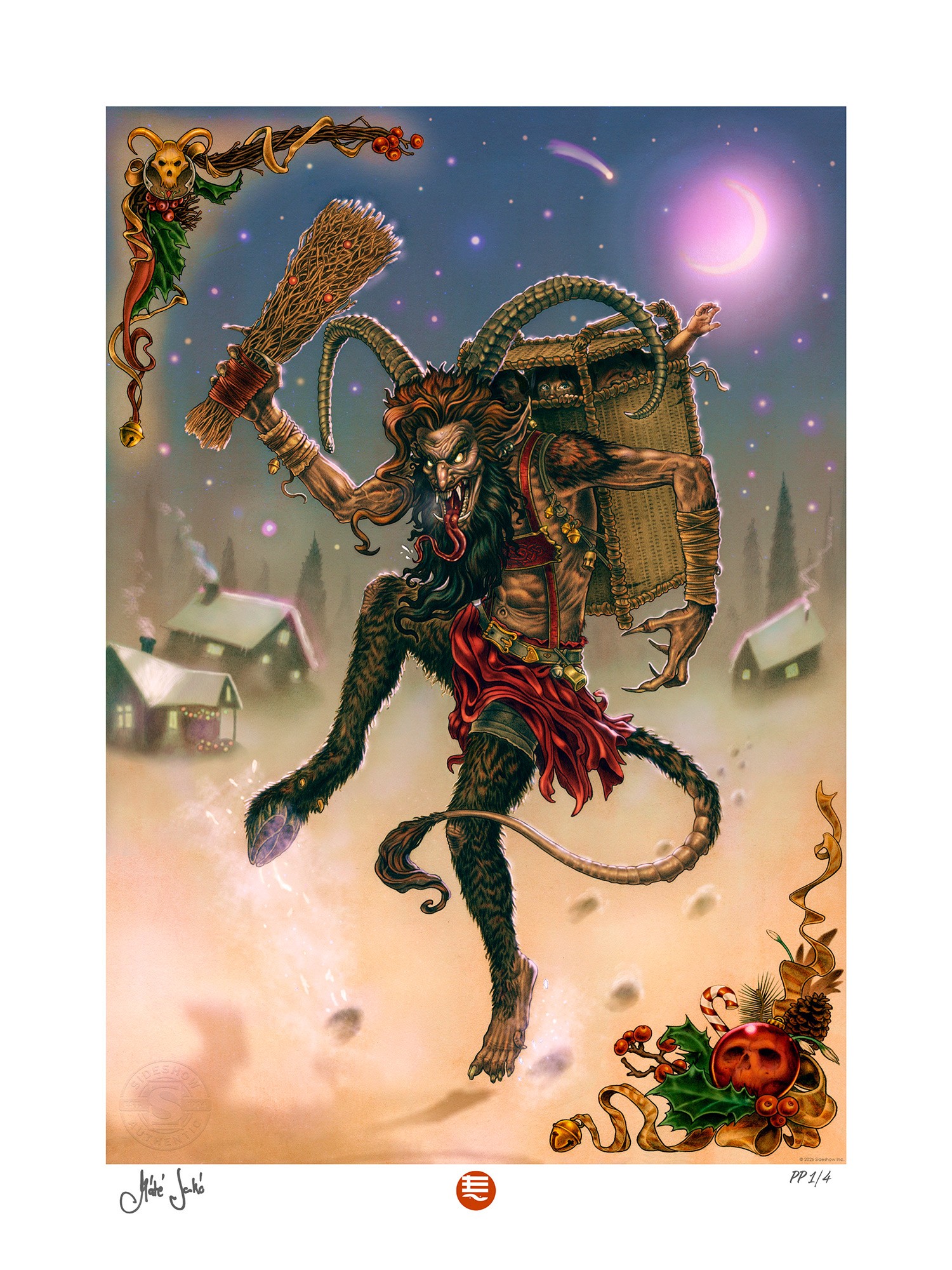 Sideshow Originals Krampusnacht (Yuletide Variant) Art Print  Exclusive Edition View 6