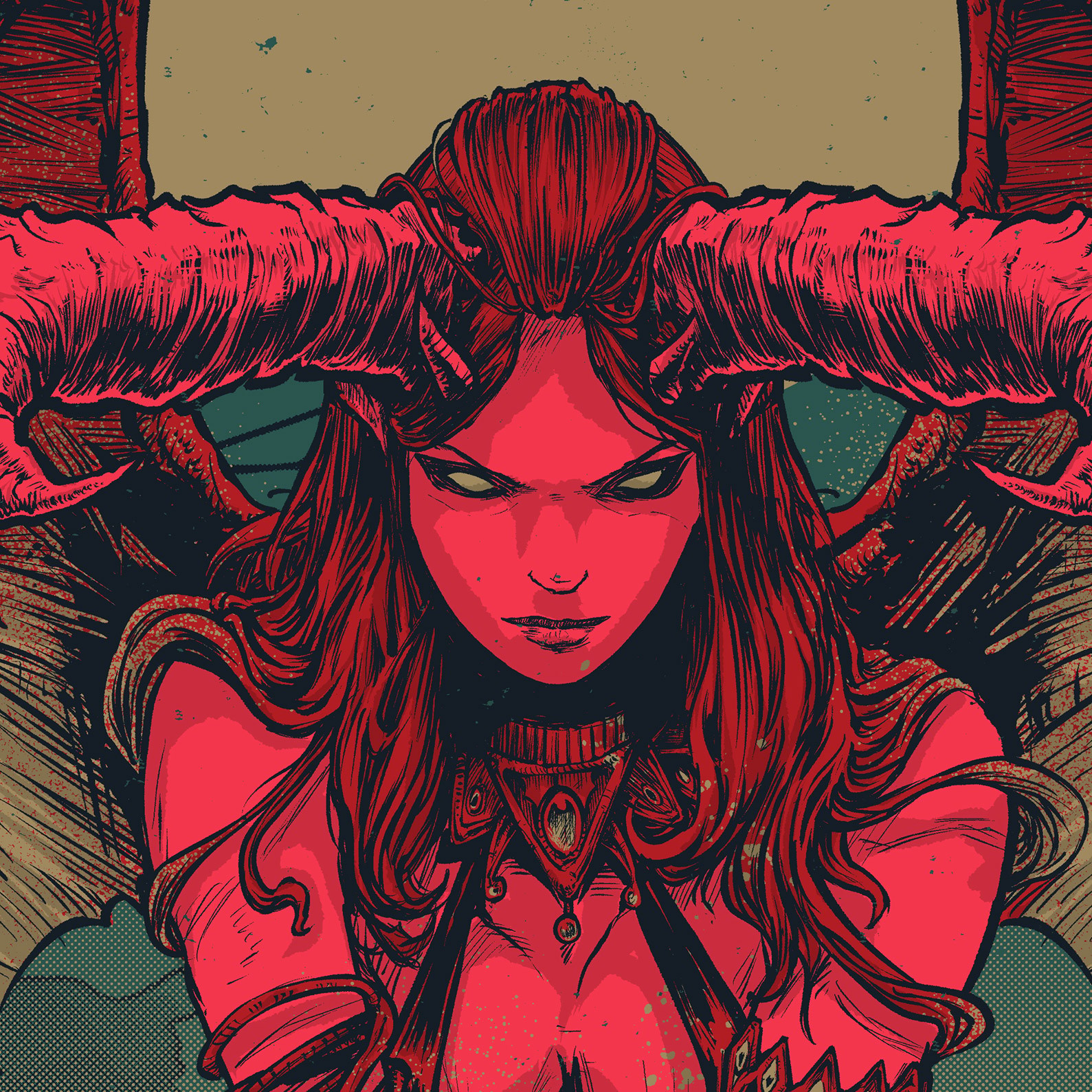 Sideshow Originals The Succubus Red Hot Variant Art Print  Exclusive Edition View 1