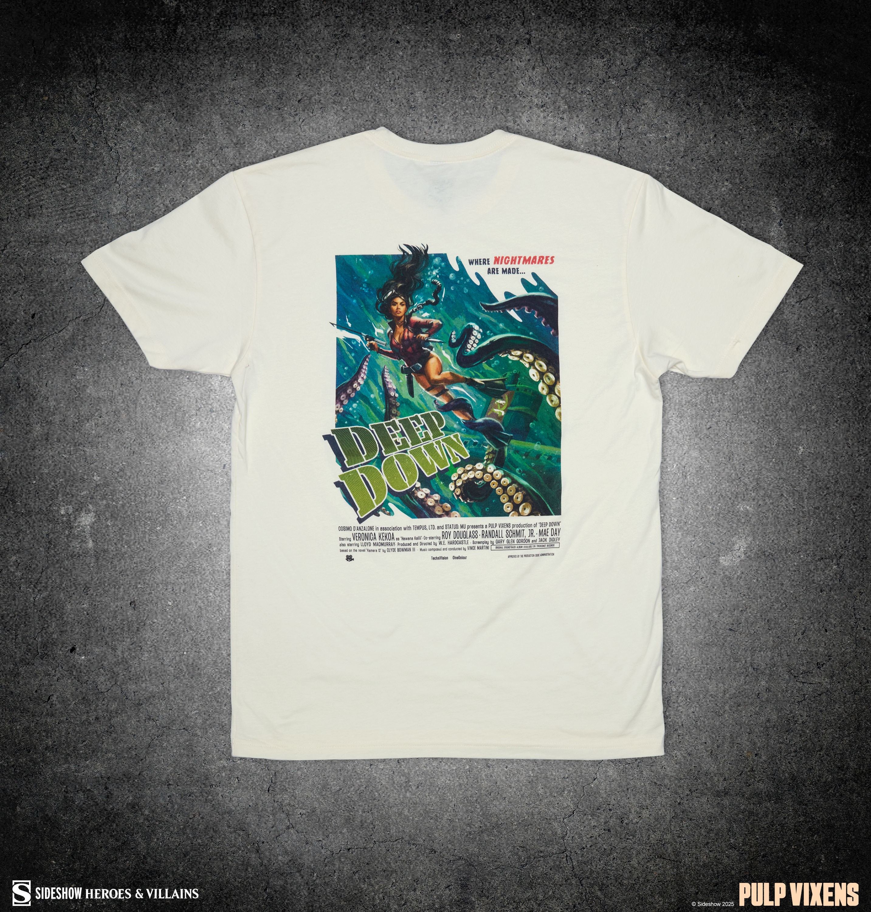 Sideshow Originals Pulp Vixens: Deep Down T-Shirt (Natural) Apparel  (Prototype Shown) View 6