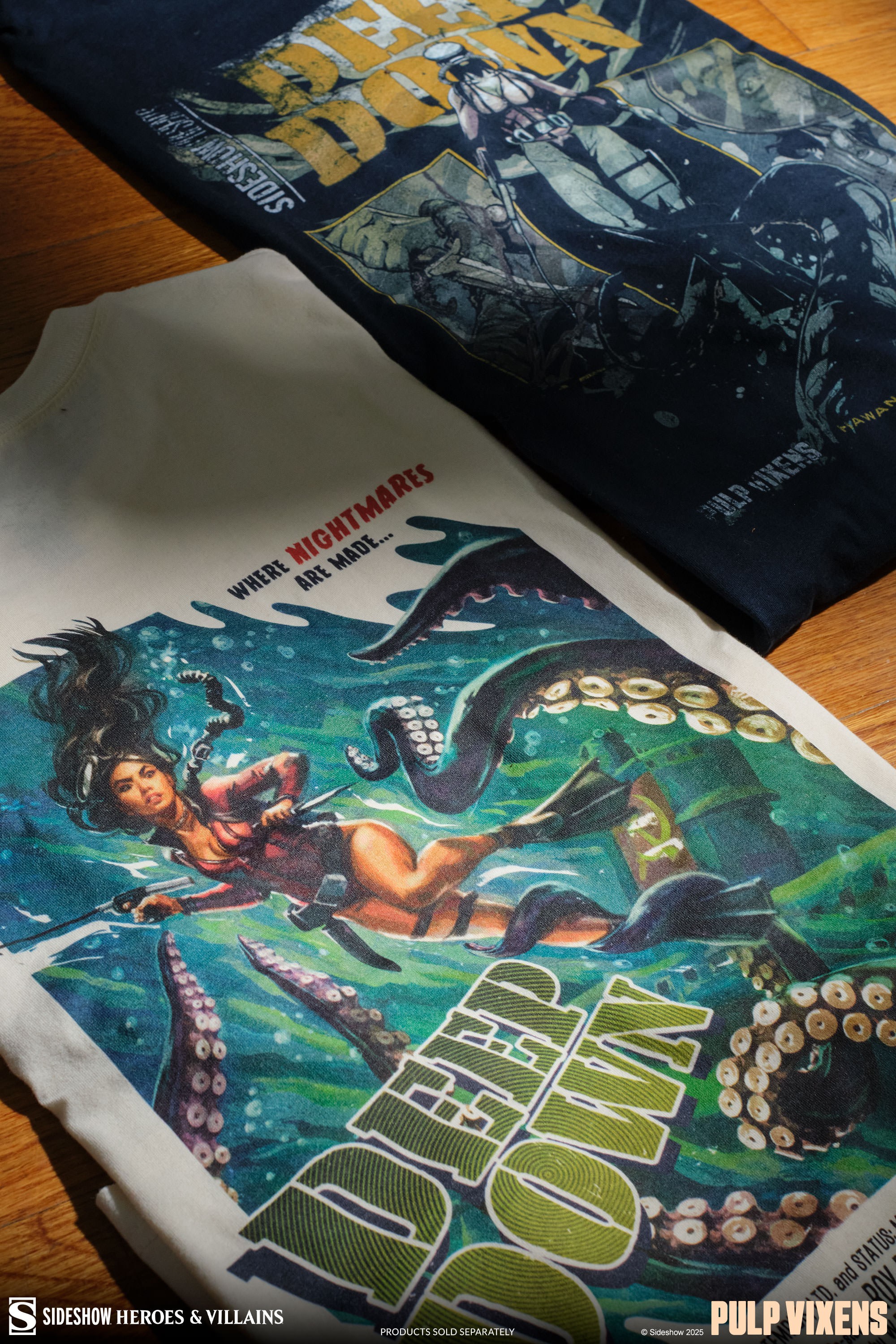 Sideshow Originals Pulp Vixens: Deep Down T-Shirt (Natural) Apparel  (Prototype Shown) View 9