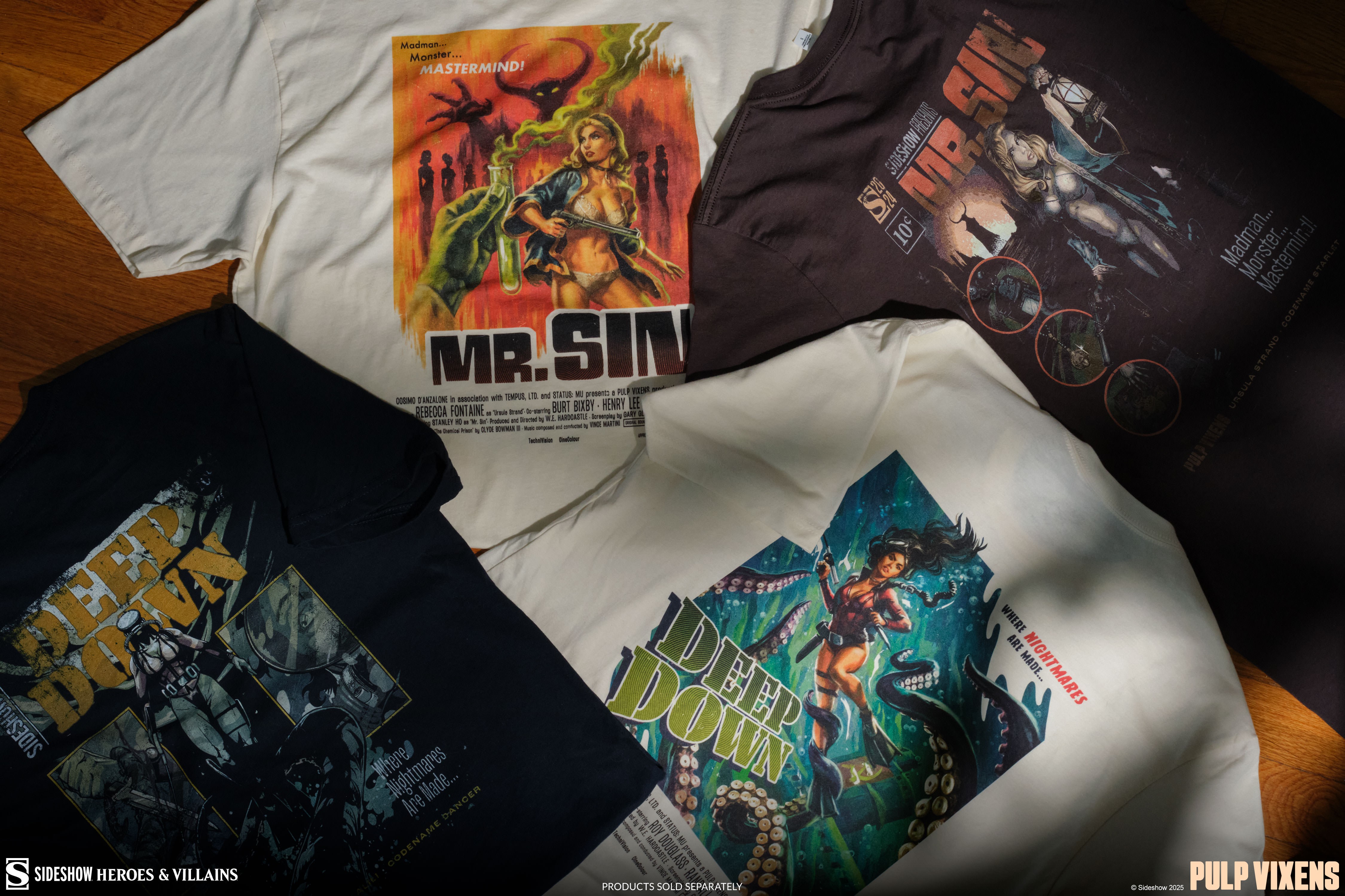 Sideshow Originals Pulp Vixens: Deep Down T-Shirt (Natural) Apparel  (Prototype Shown) View 7