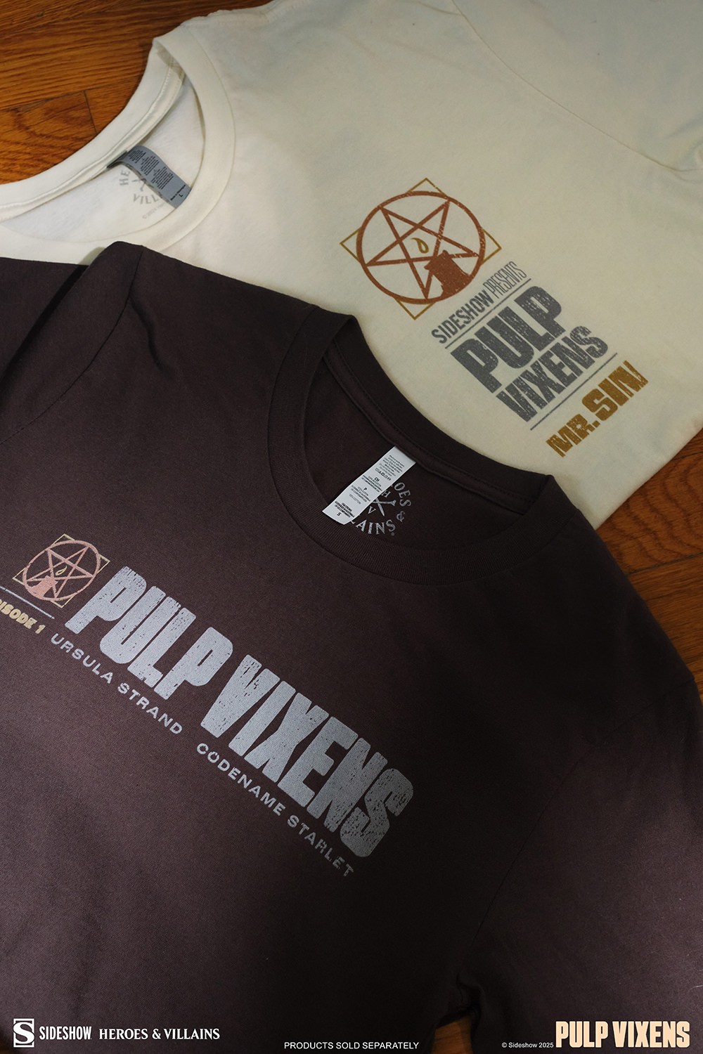 Sideshow Originals Pulp Vixens: Mr. Sin T-Shirt (Brown) Apparel  (Prototype Shown) View 7