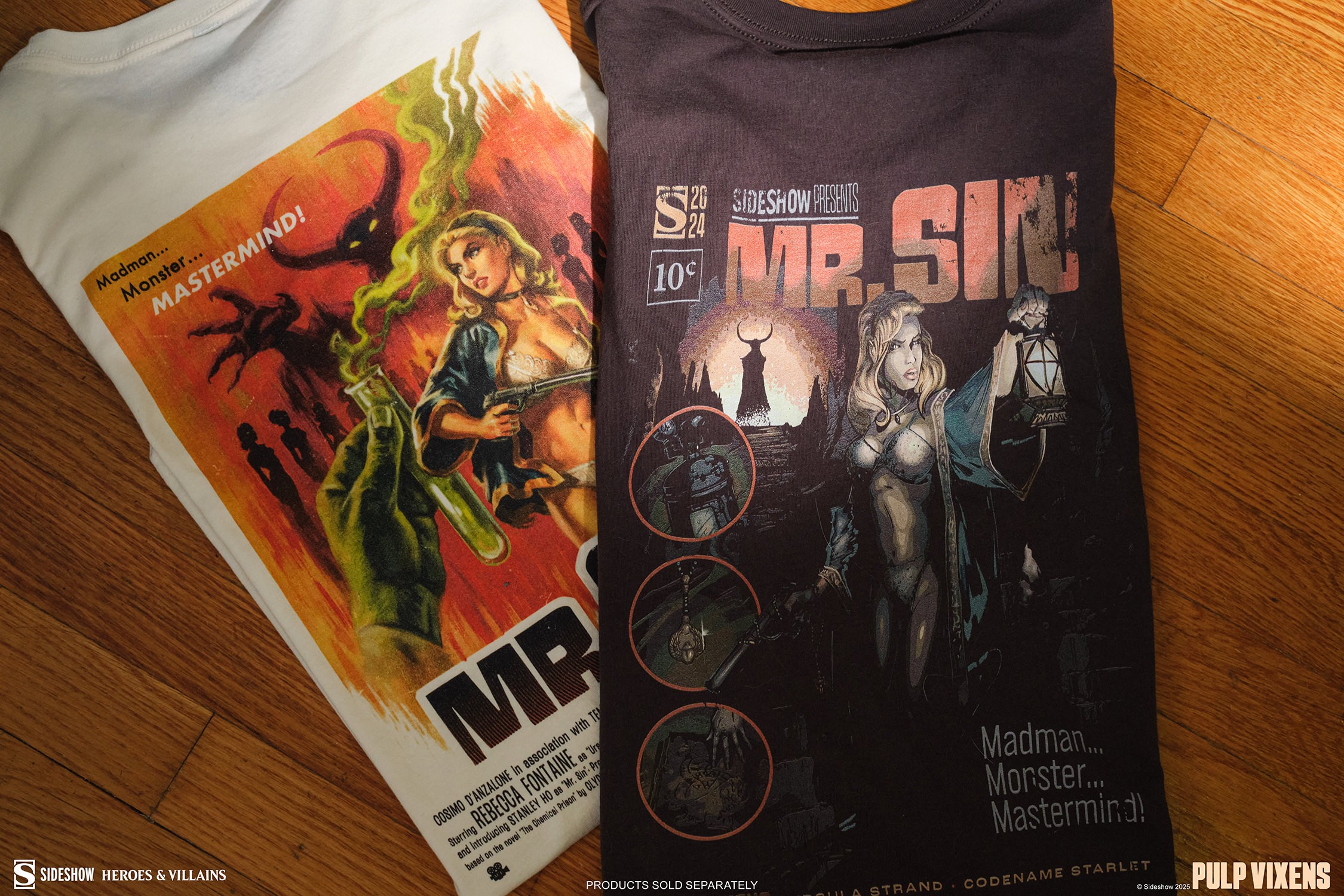 Sideshow Originals Pulp Vixens: Mr. Sin T-Shirt (Brown) Apparel  (Prototype Shown) View 8