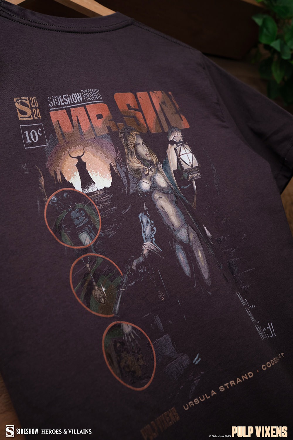 Sideshow Originals Pulp Vixens: Mr. Sin T-Shirt (Brown) Apparel  (Prototype Shown) View 3