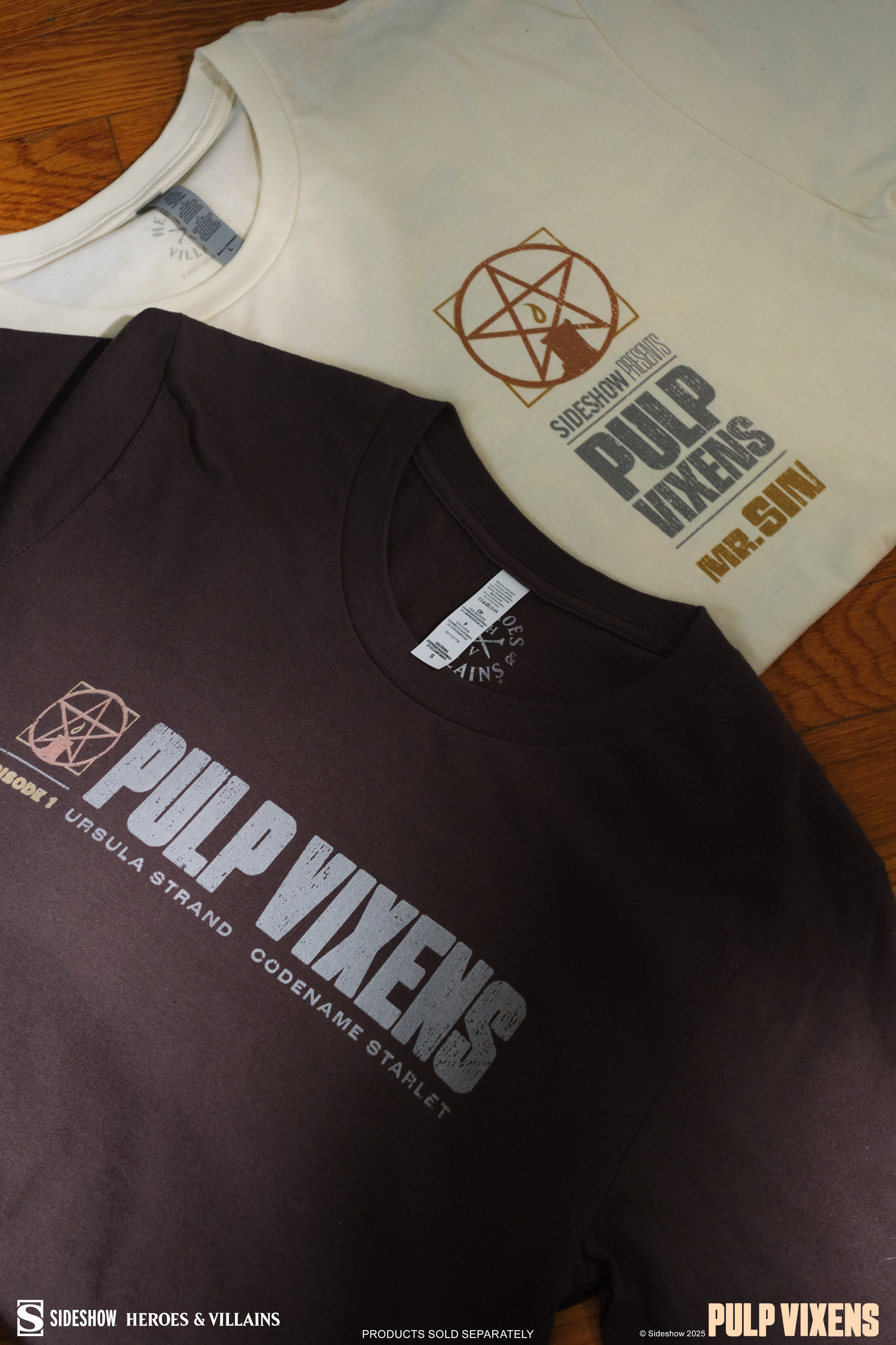 Sideshow Originals Pulp Vixens: Mr. Sin T-Shirt (Brown) Apparel  (Prototype Shown) View 7