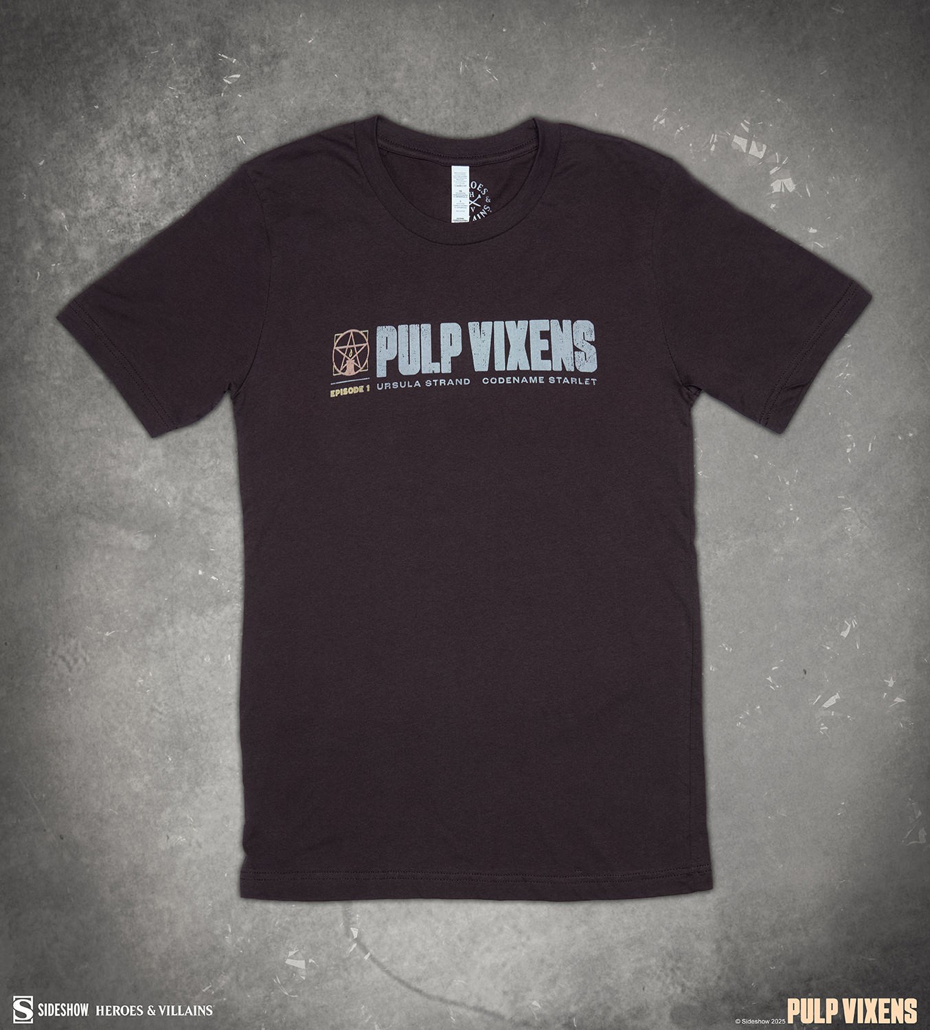 Sideshow Originals Pulp Vixens: Mr. Sin T-Shirt (Brown) Apparel  (Prototype Shown) View 5