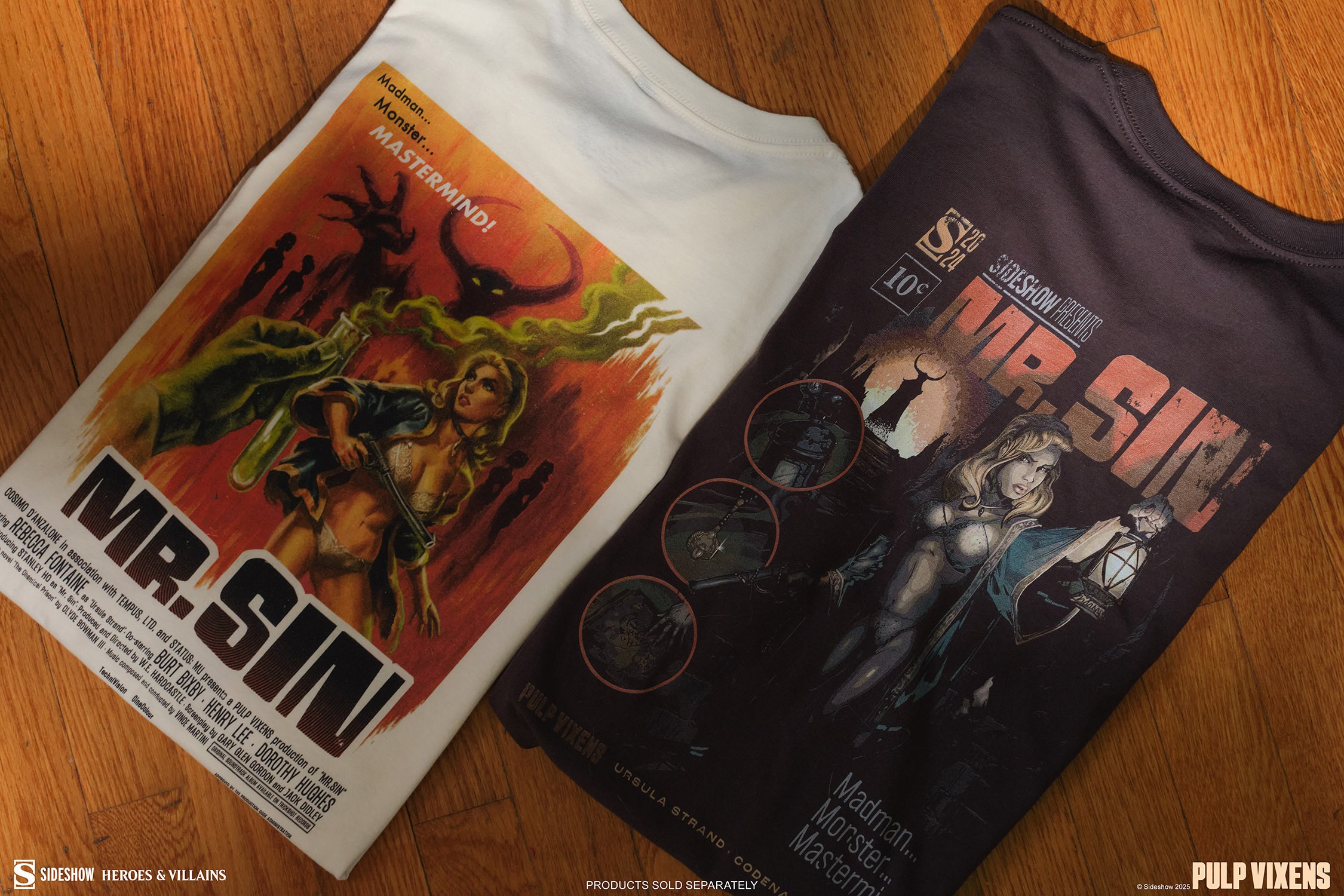 Sideshow Originals Pulp Vixens: Mr. Sin T-Shirt (Natural) Apparel  (Prototype Shown) View 9