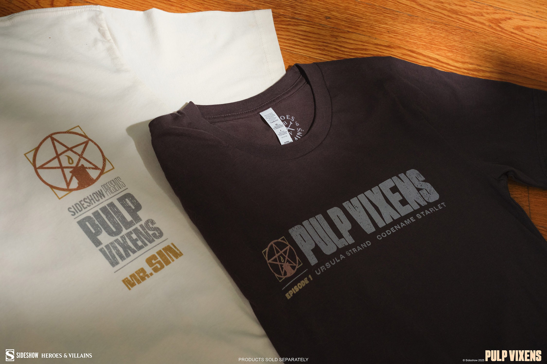 Sideshow Originals Pulp Vixens: Mr. Sin T-Shirt (Natural) Apparel  (Prototype Shown) View 10