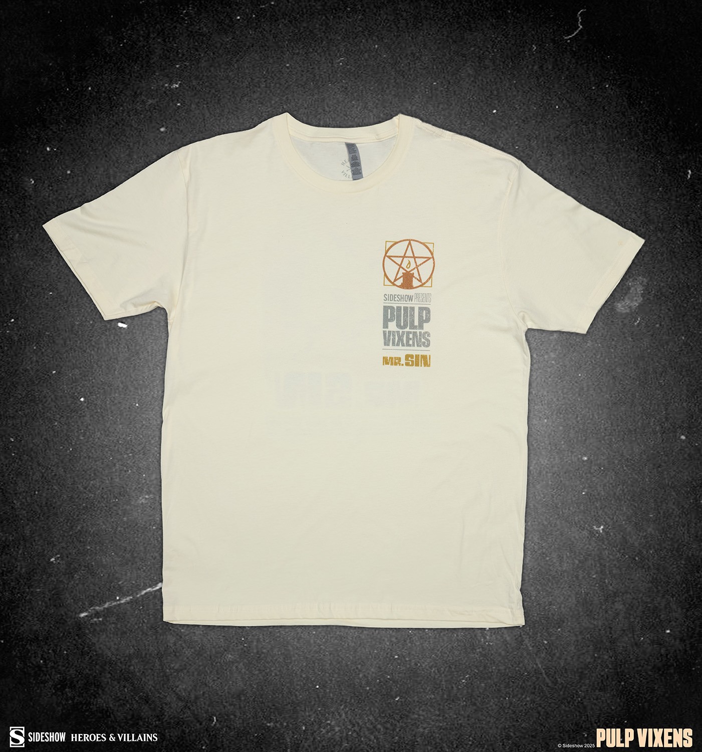 Sideshow Originals Pulp Vixens: Mr. Sin T-Shirt (Natural) Apparel  (Prototype Shown) View 5