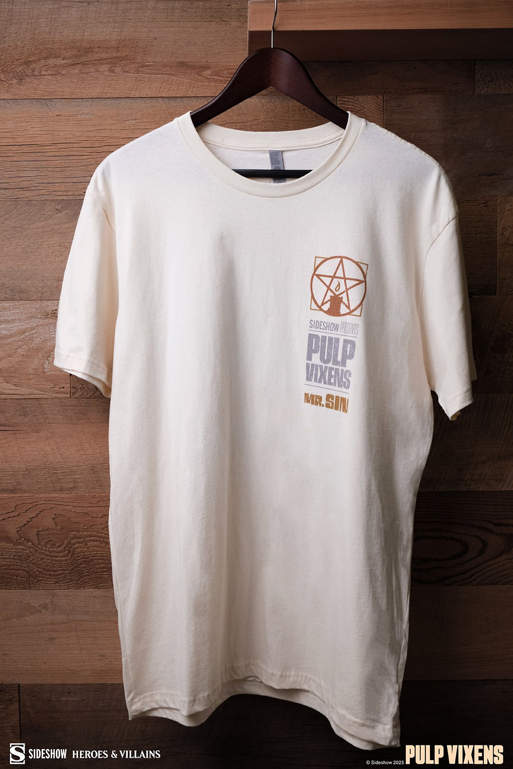Sideshow Originals Pulp Vixens: Mr. Sin T-Shirt (Natural) Apparel  (Prototype Shown) View 1