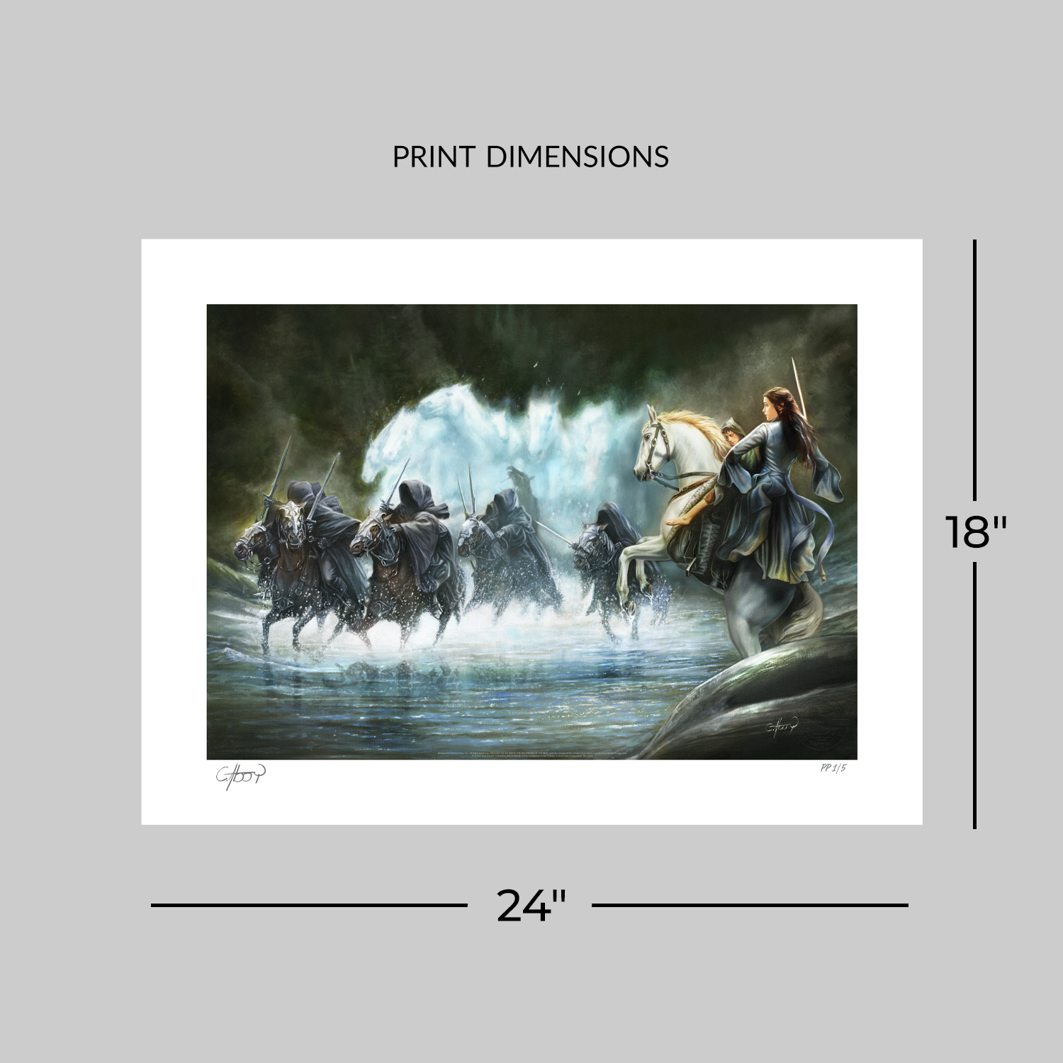 The Lord of the Rings The Lord of the Rings: Flight to the Ford Art Print  Exclusive Edition View 2