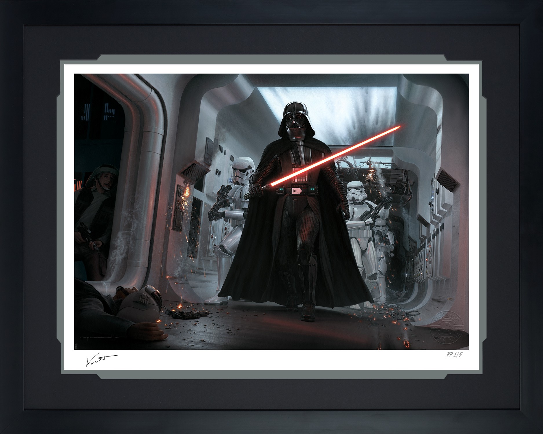Darth Vader: Assault on Tantive IV Fine Art Print by Jerry