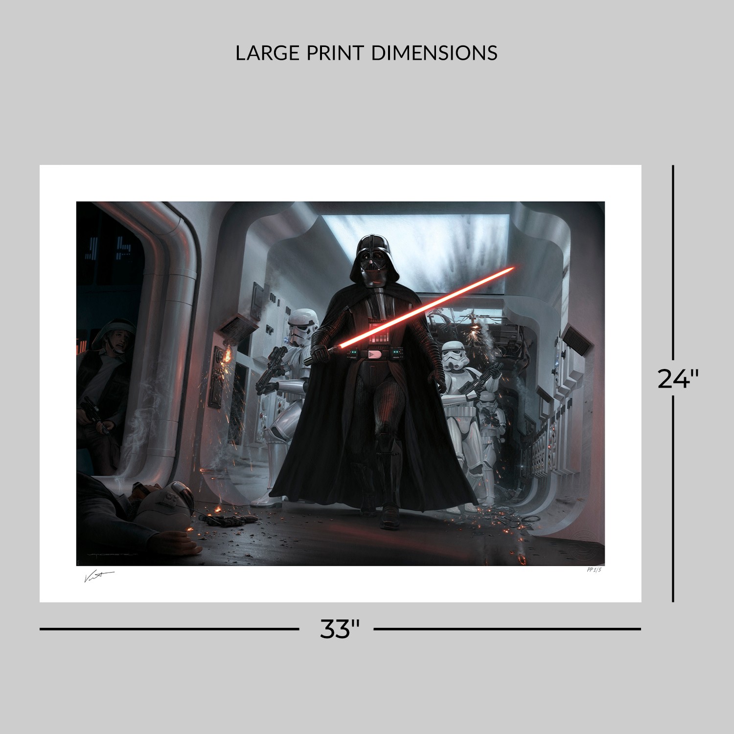 Darth Vader: Assault on Tantive IV Fine Art Print by Jerry