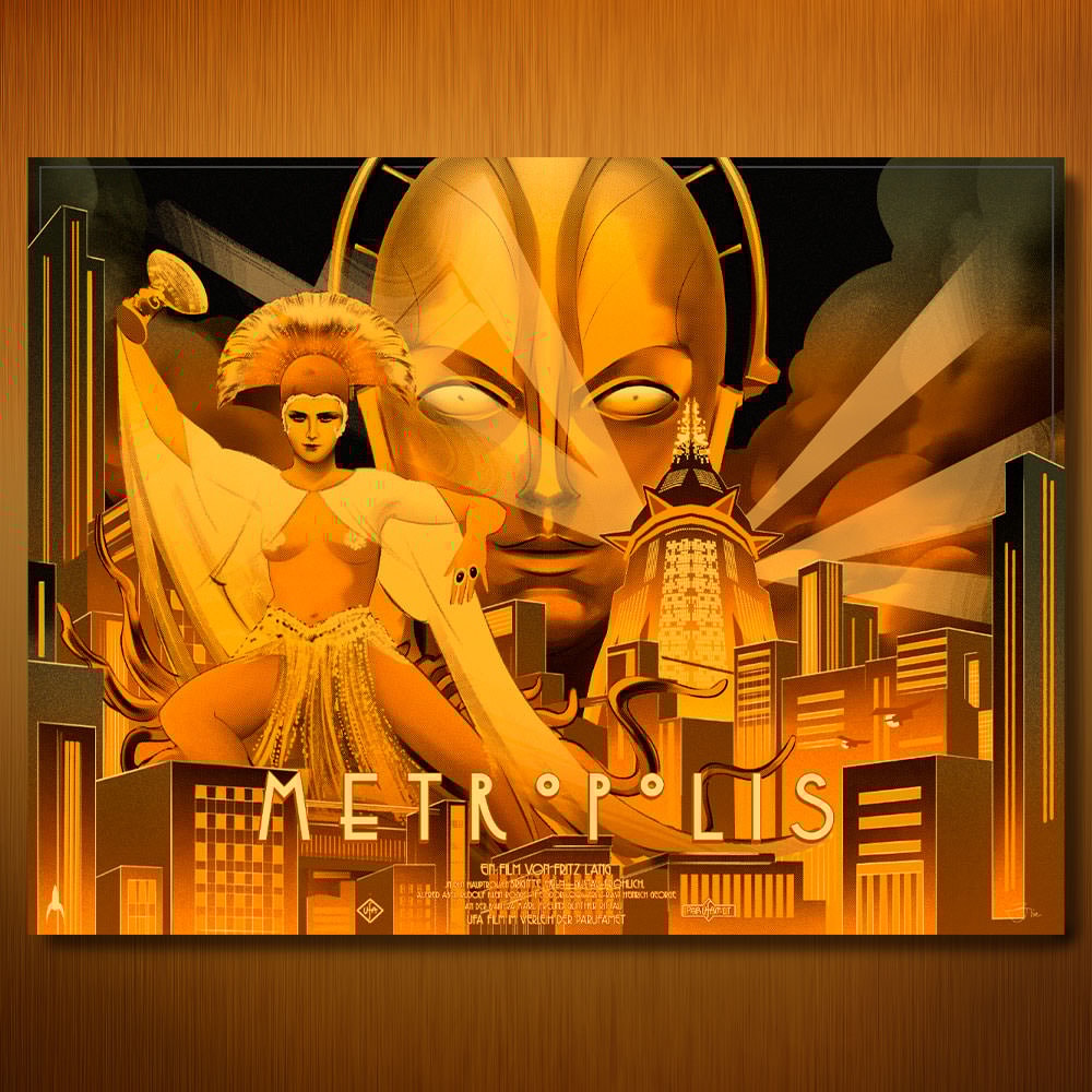アート・デザイン・音楽 harlemworld: metropolis as phor Metropolis Movie Poster: Distressed Retro Sci-fi Film Print