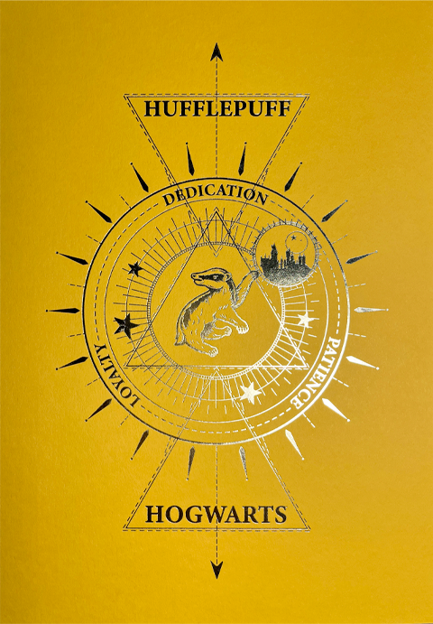 Harry Potter Harry Potter™: Hufflepuff House Foil Letterpress Poster Art Print  View 7