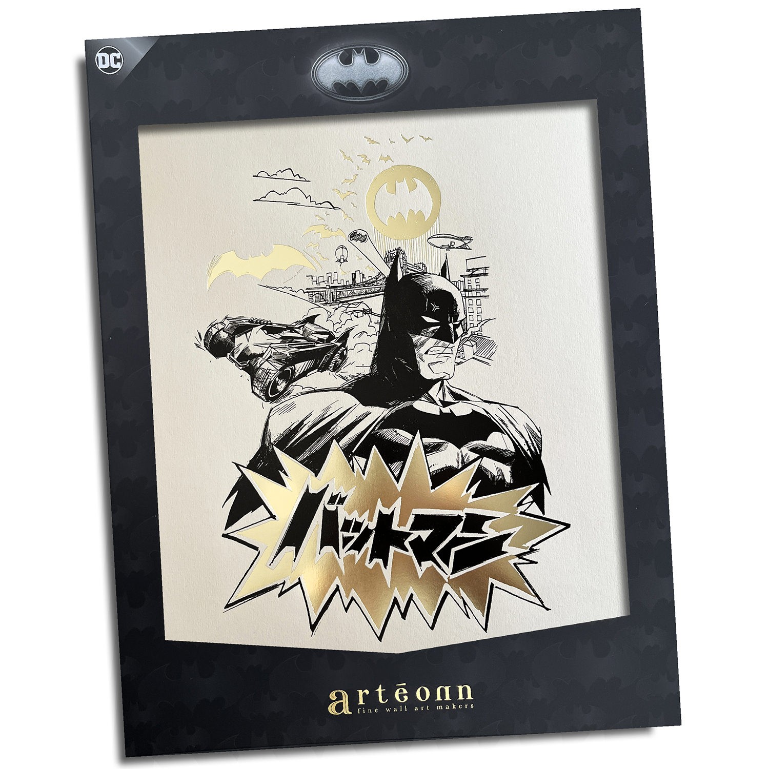 DC Comics Batman™ Core (Black & Gold) Foil Letterpress Poster Art Print  View 6