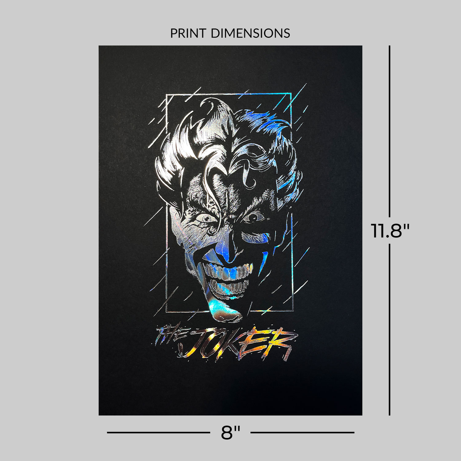 DC Comics The Joker (Holographic) Foil Letterpress Poster Art Print  View 2
