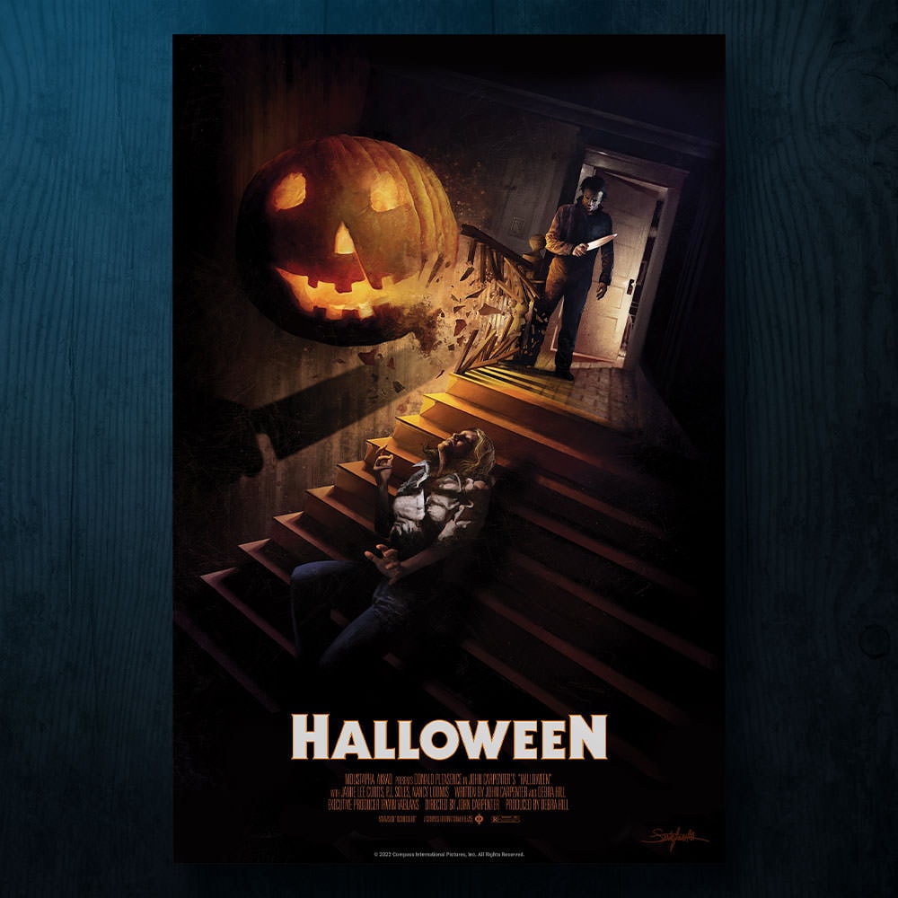 Halloween By Attila Szarka (Pearlescent) Movie Poster by Moor Art