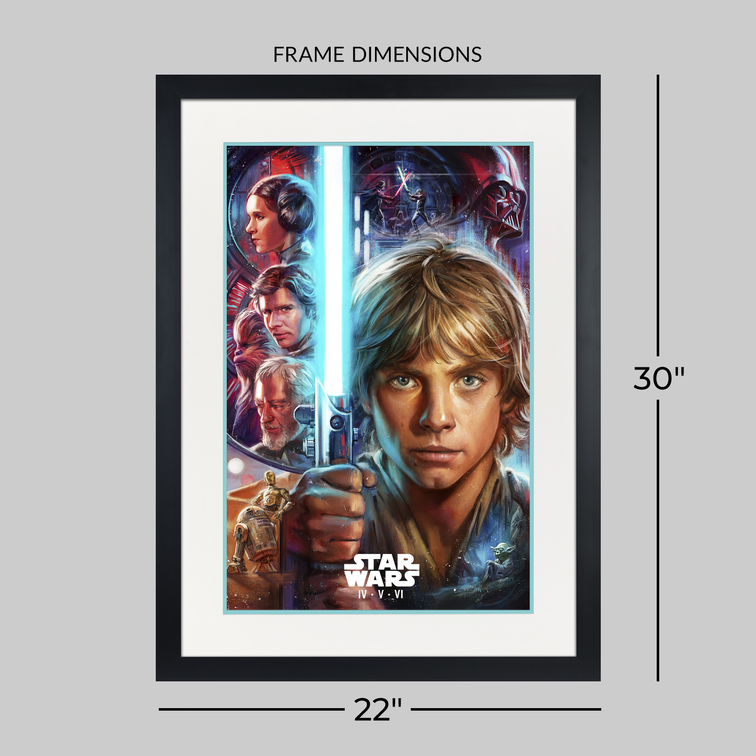 Star Wars Star Wars: The Skywalker Saga IV V VI Movie Poster  Exclusive Edition View 2