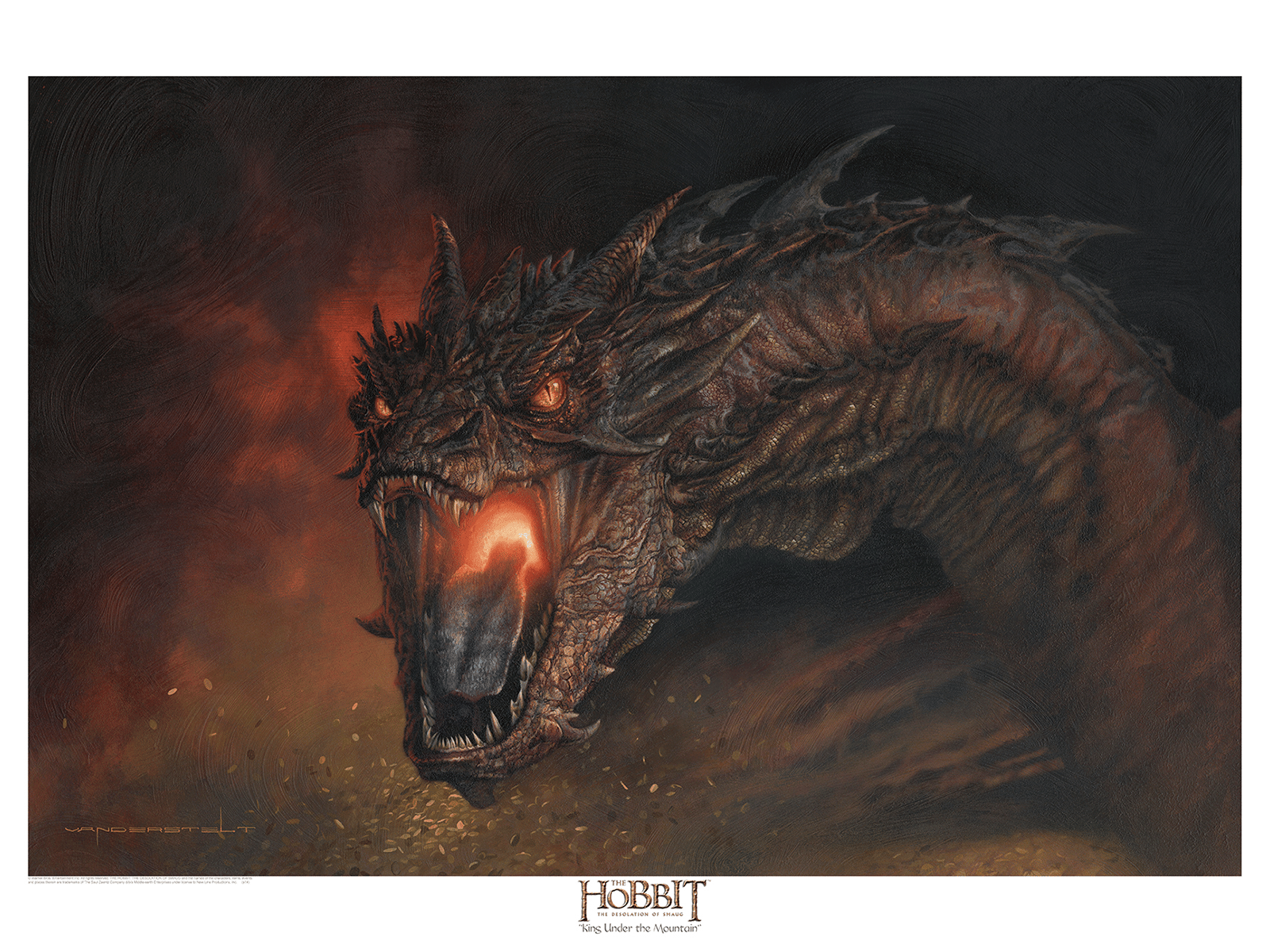 The Lord of the Rings Smaug: King Under the Mountain Art Print  View 4