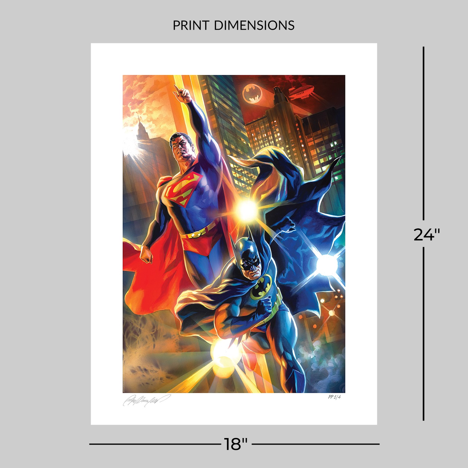 DC Comics Batman & Superman: World's Finest Art Print  Exclusive Edition View 2