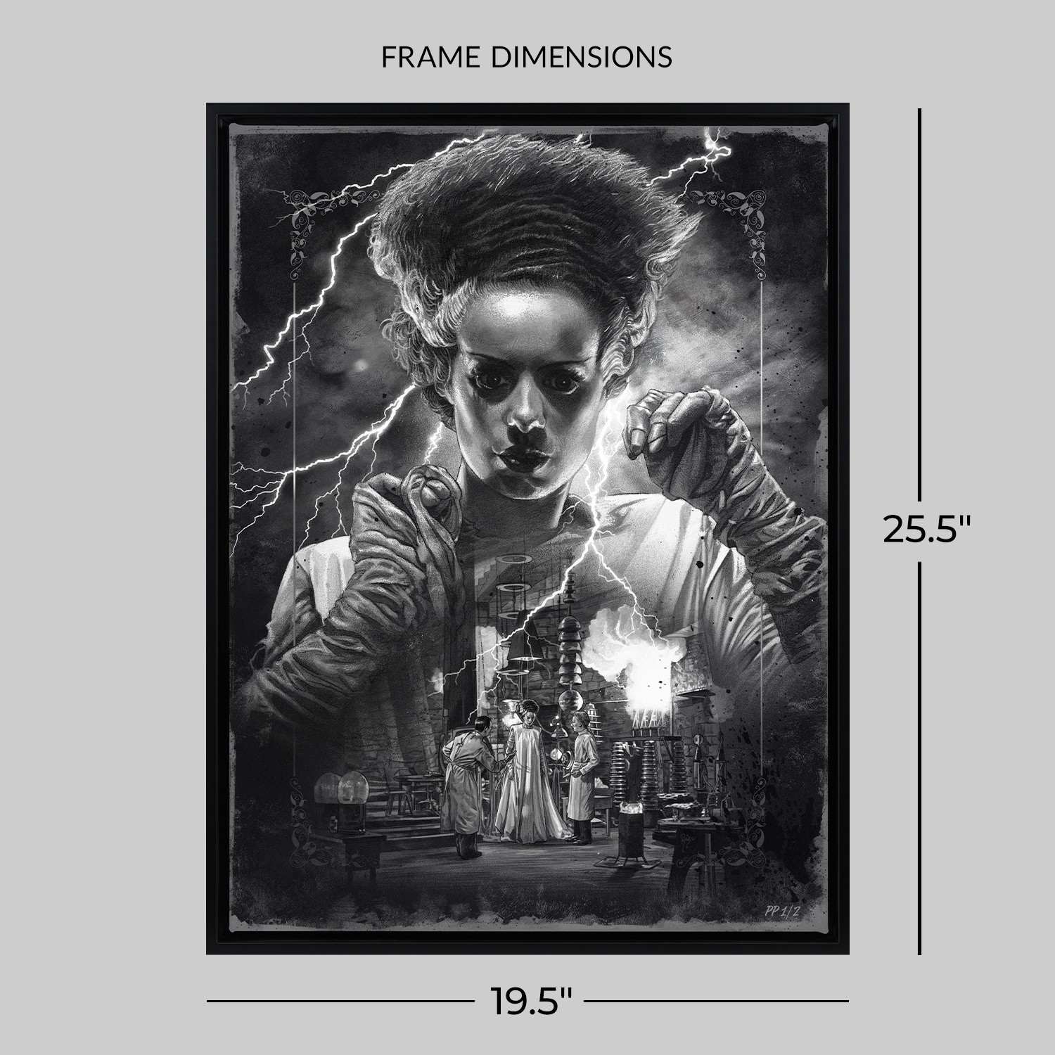 Universal Monsters Bride of Frankenstein (Silver Screen) Movie Poster  Exclusive Edition View 2