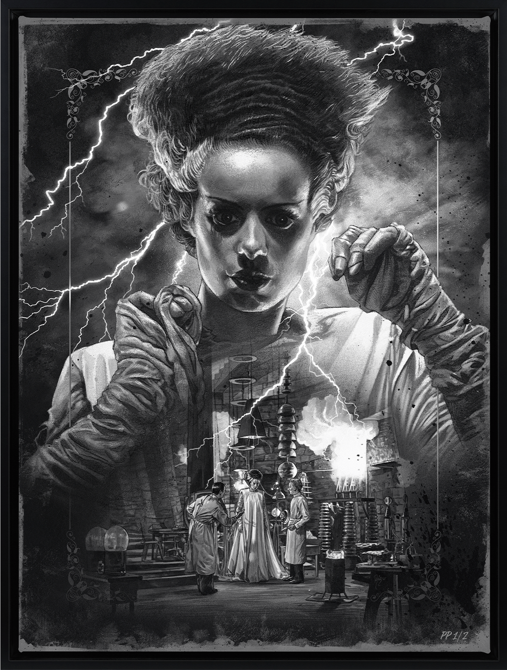 Universal Monsters Bride of Frankenstein (Silver Screen) Movie Poster  Exclusive Edition View 5