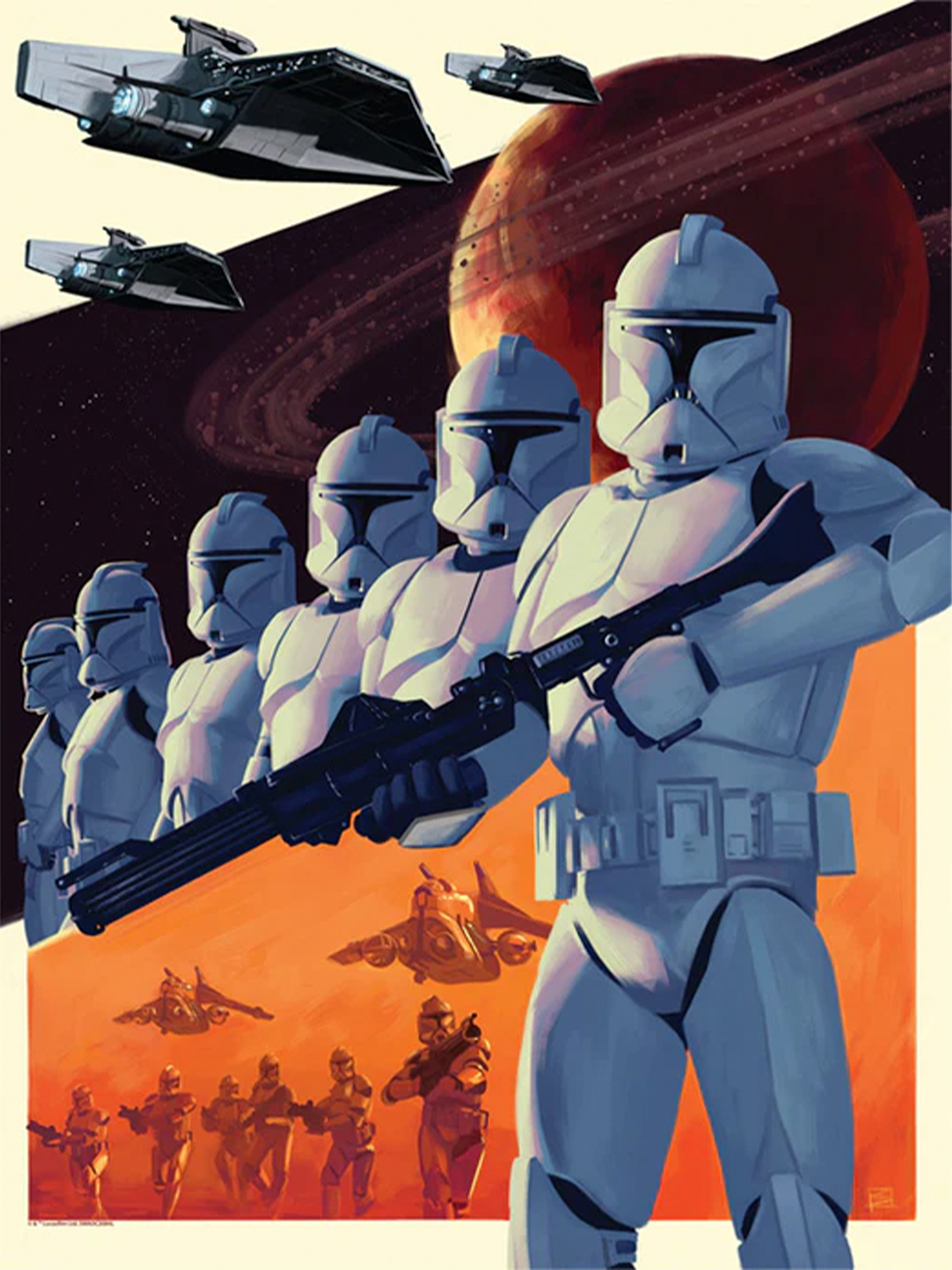 Arrival on Geonosis Art Print by ACME Archives Sideshow Collectibles