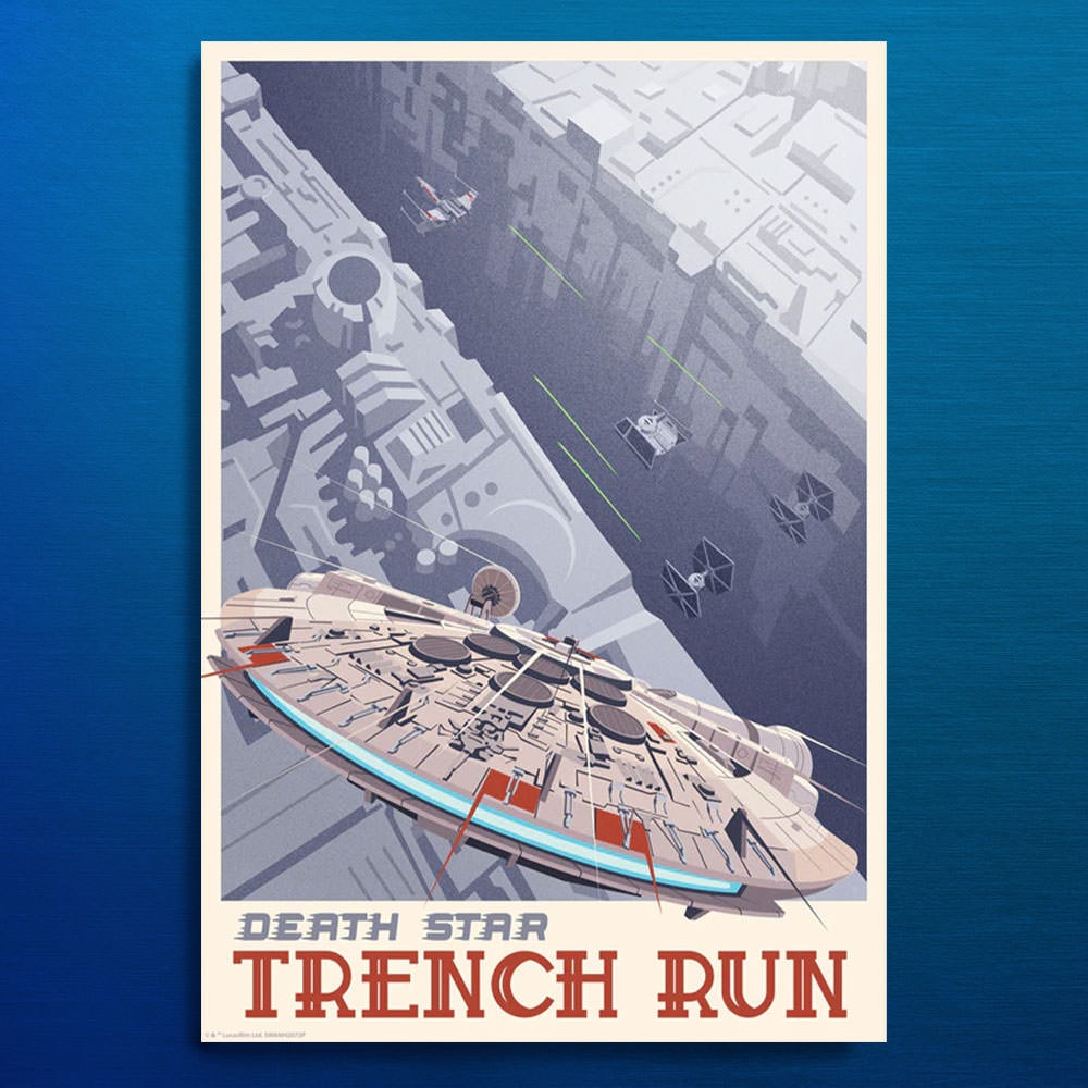 Star Wars Death Star Trench Run Art Print  View 1