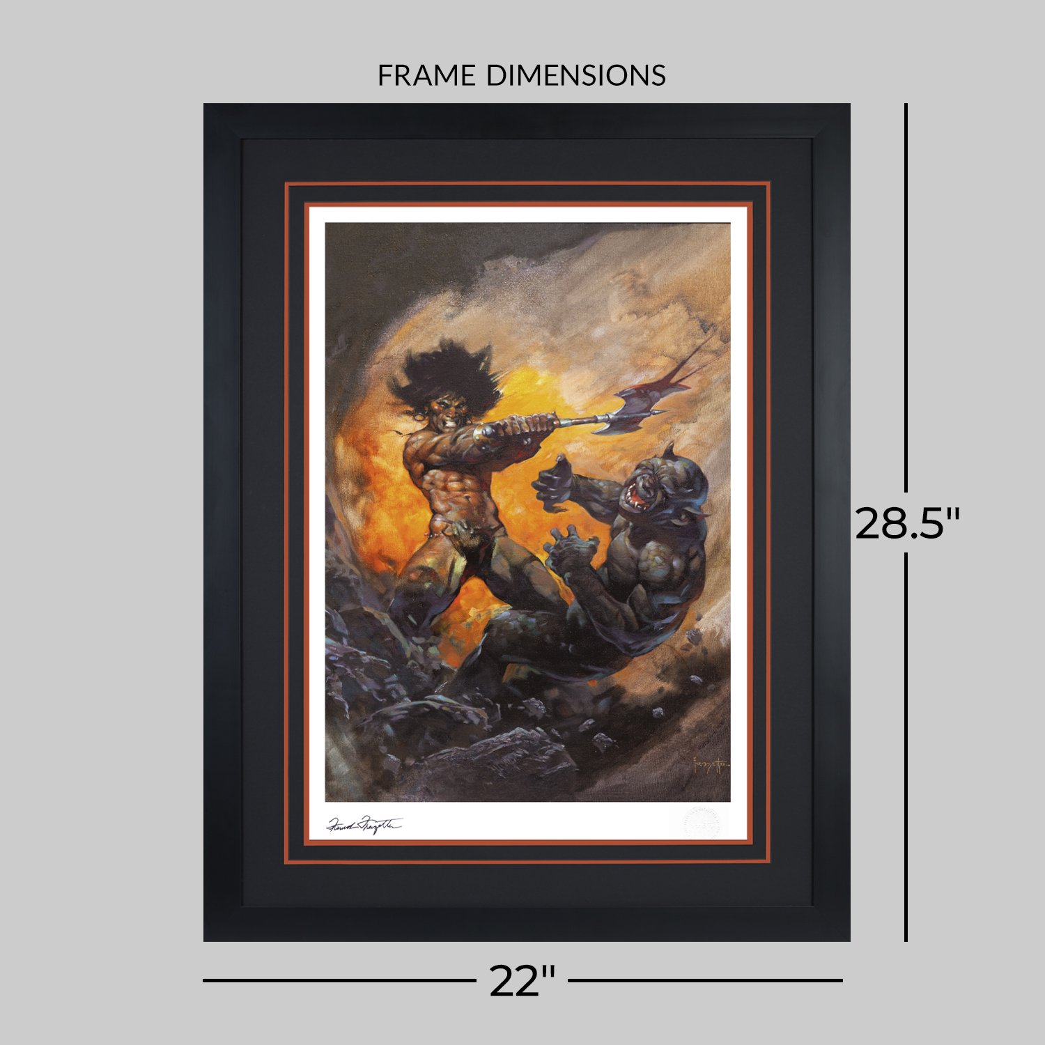 Frank Frazetta Barbarian with an Axe Art Print  View 2