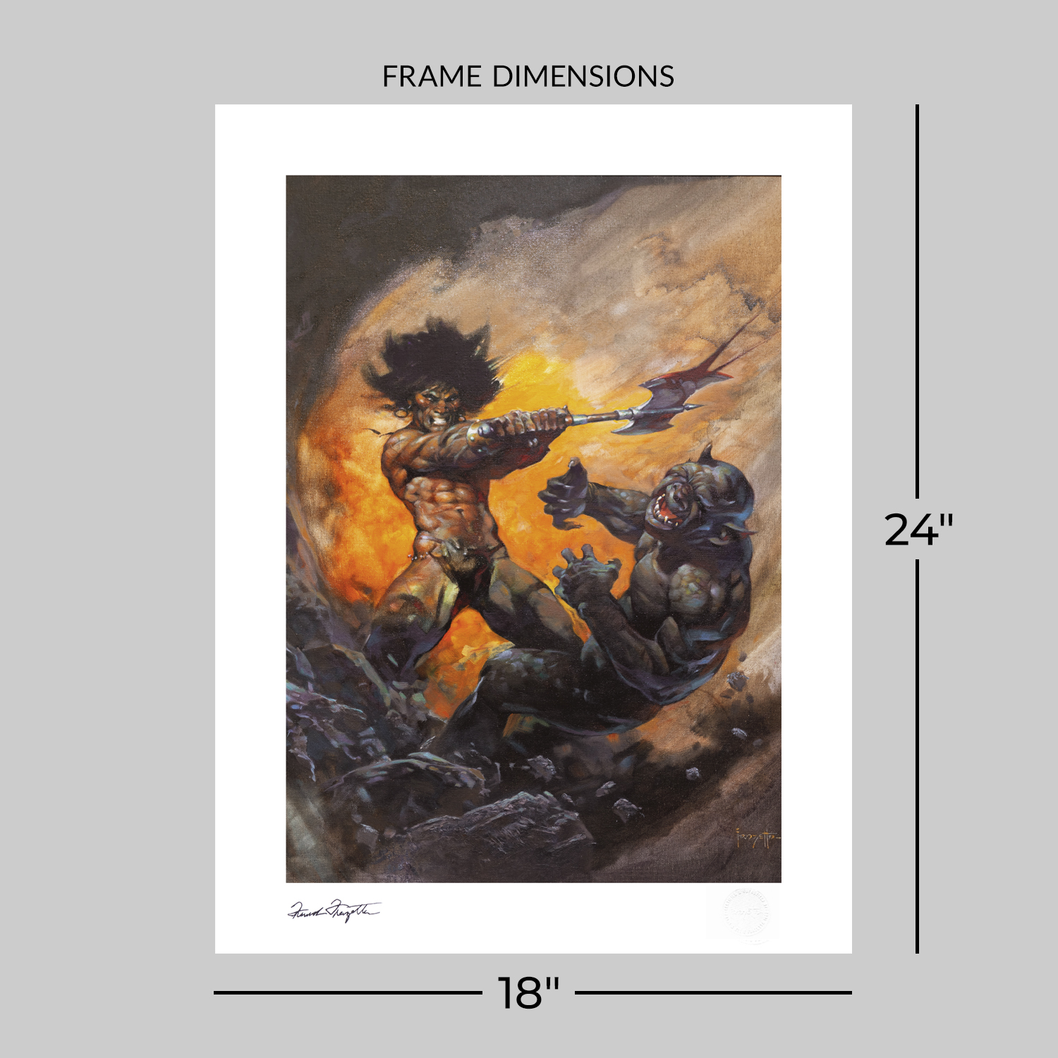 Frank Frazetta Barbarian with an Axe Art Print  View 2