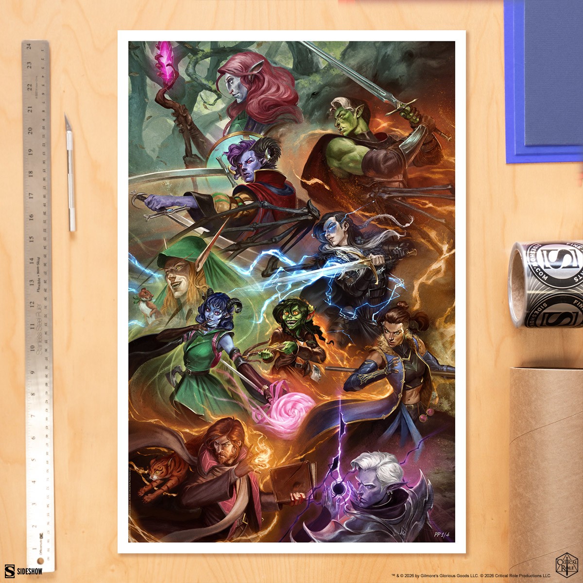 Critical Role Critical Role: Mighty Nein Art Print  Exclusive Edition View 1