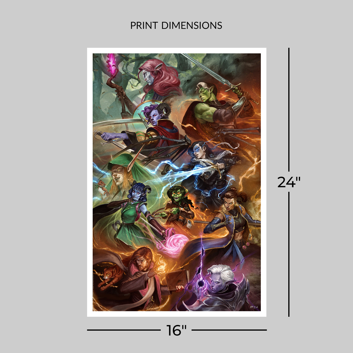 Critical Role Critical Role: Mighty Nein Art Print  Exclusive Edition View 2