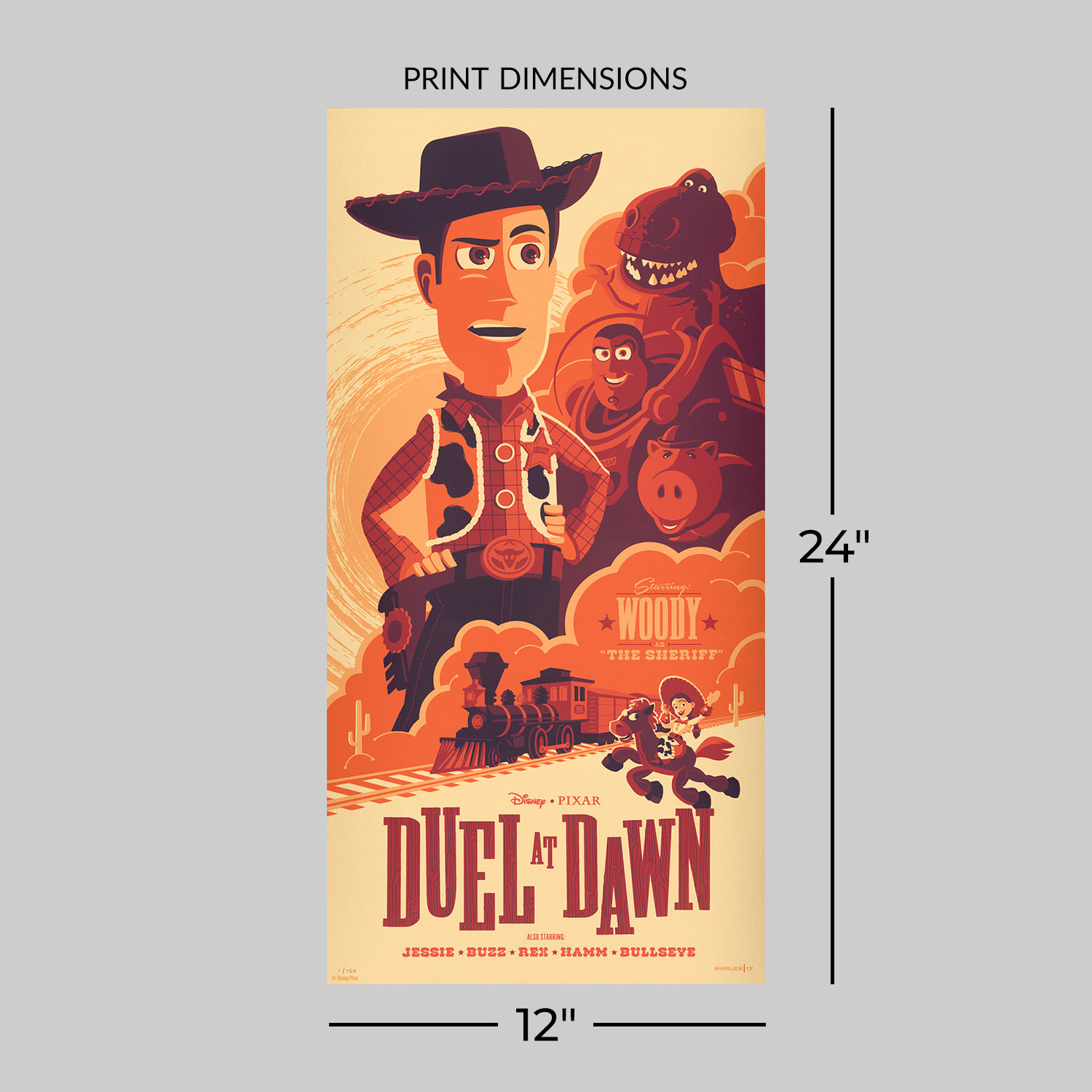 Disney Duel at Dawn (Toy Story 3) Evil Dr. Porkchop Variant Movie Poster  View 2