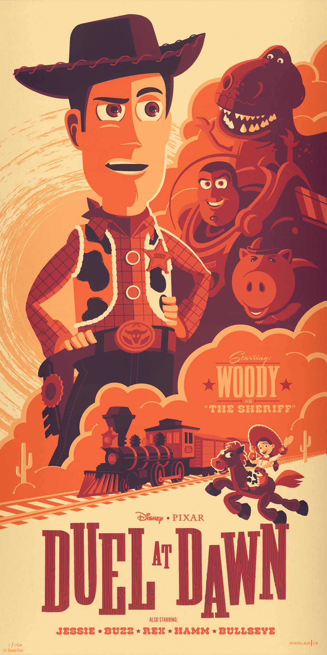 Disney Duel at Dawn (Toy Story 3) Evil Dr. Porkchop Variant Movie Poster  View 5