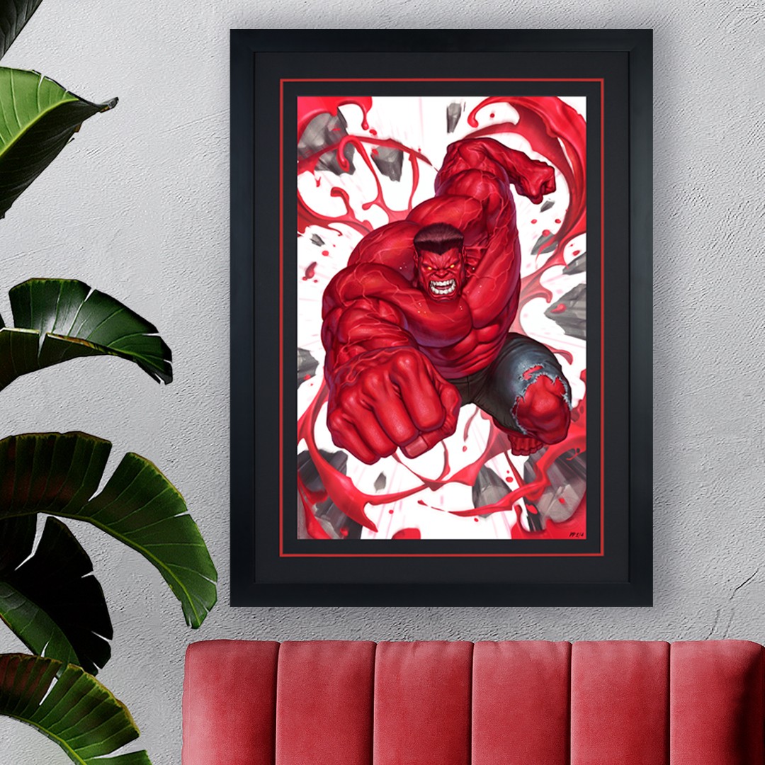 Marvel Red Hulk Art Print  Exclusive Edition View 1
