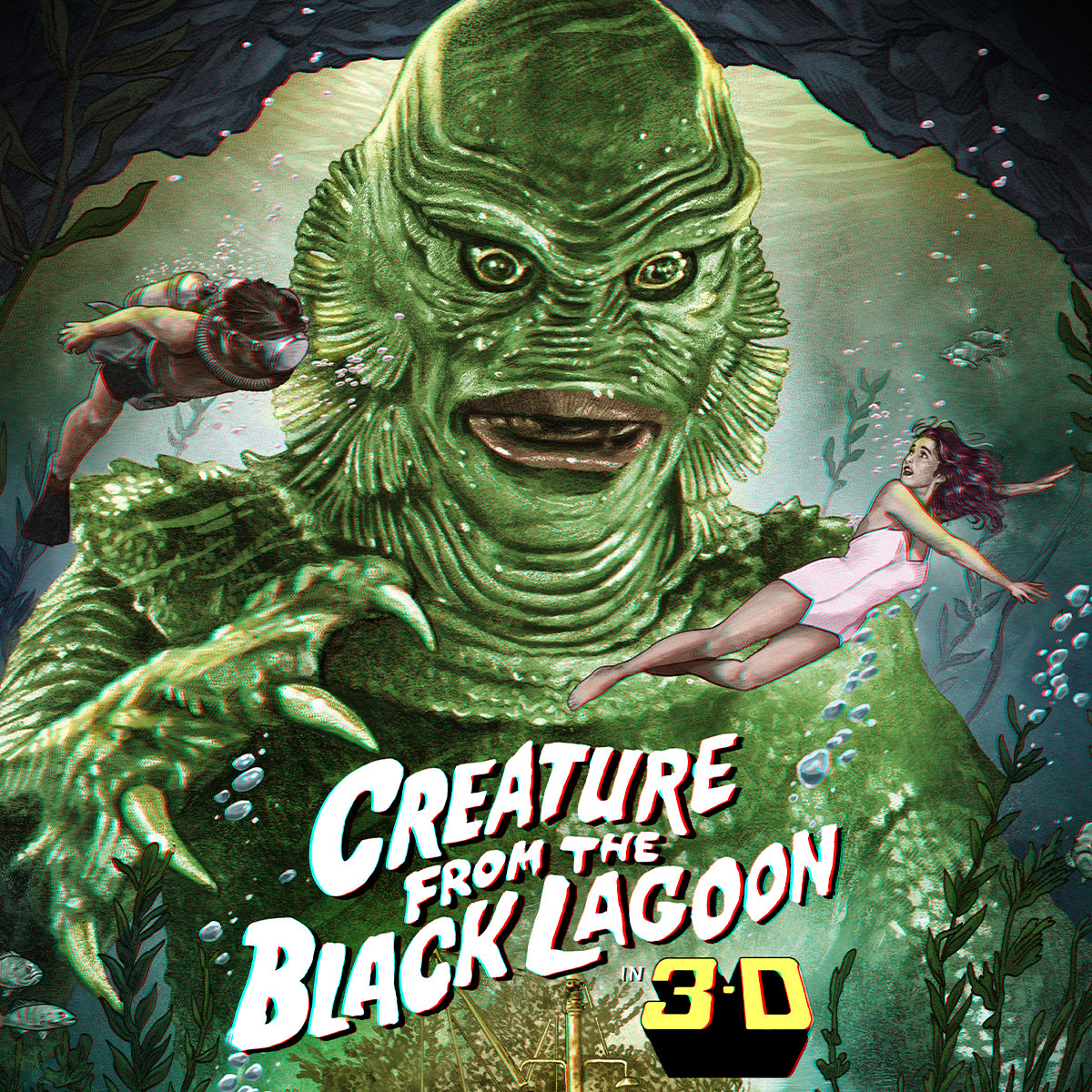Universal Monsters Creature from the Black Lagoon (3D Variant) Movie Poster  Exclusive Edition View 3