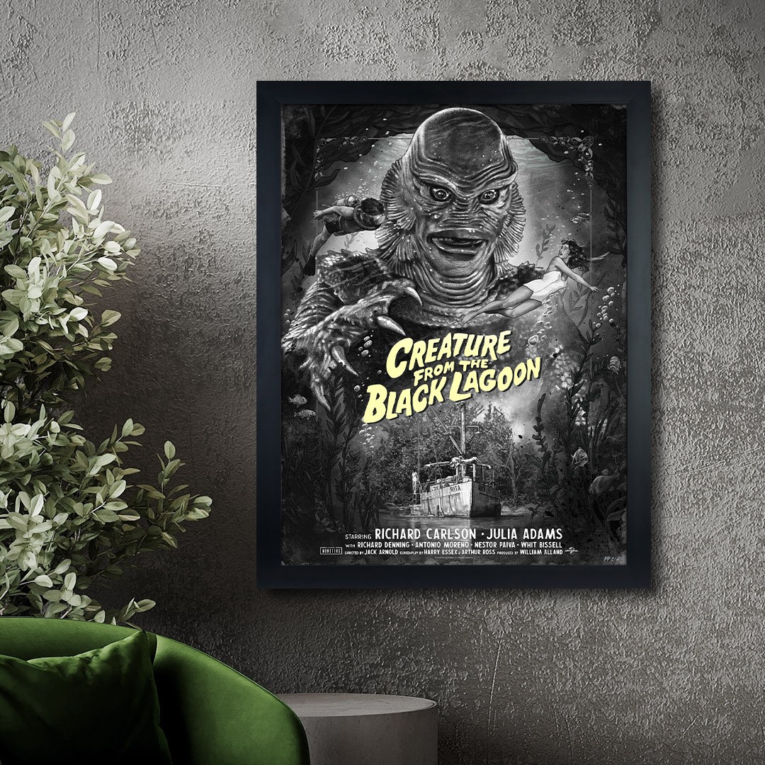 Universal Monsters Creature From the Black Lagoon (Silver Screen) Movie Poster  Exclusive Edition View 1