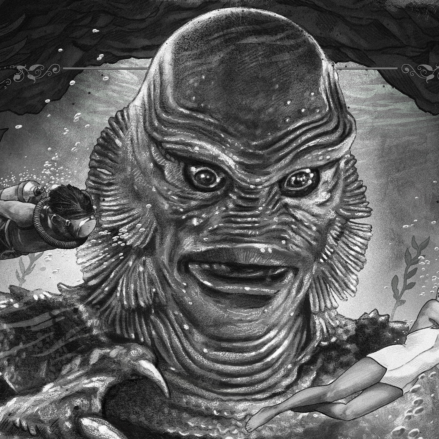 Universal Monsters Creature From the Black Lagoon (Silver Screen) Movie Poster  Exclusive Edition View 3