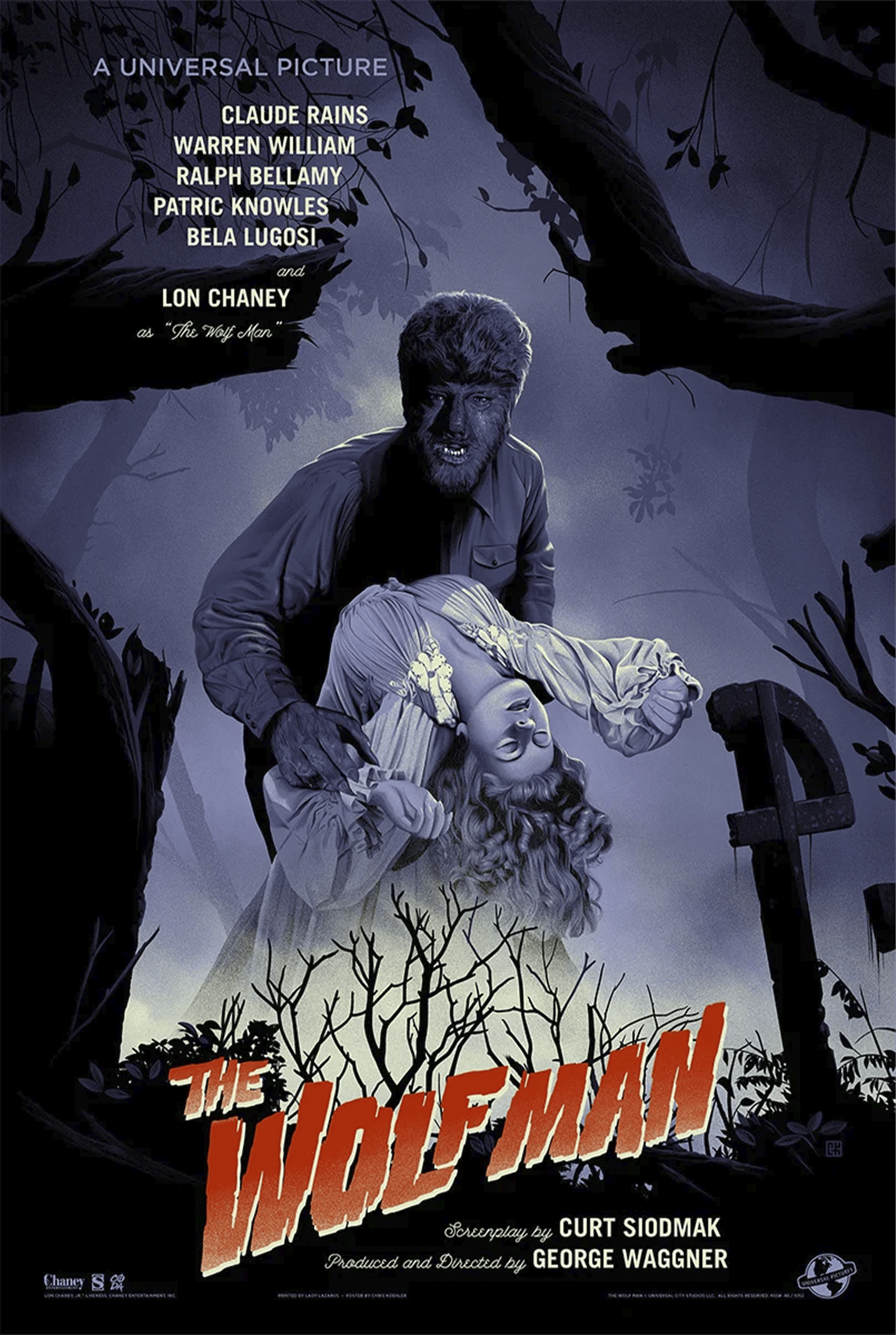 Universal Monsters The Wolf Man Movie Poster  View 3