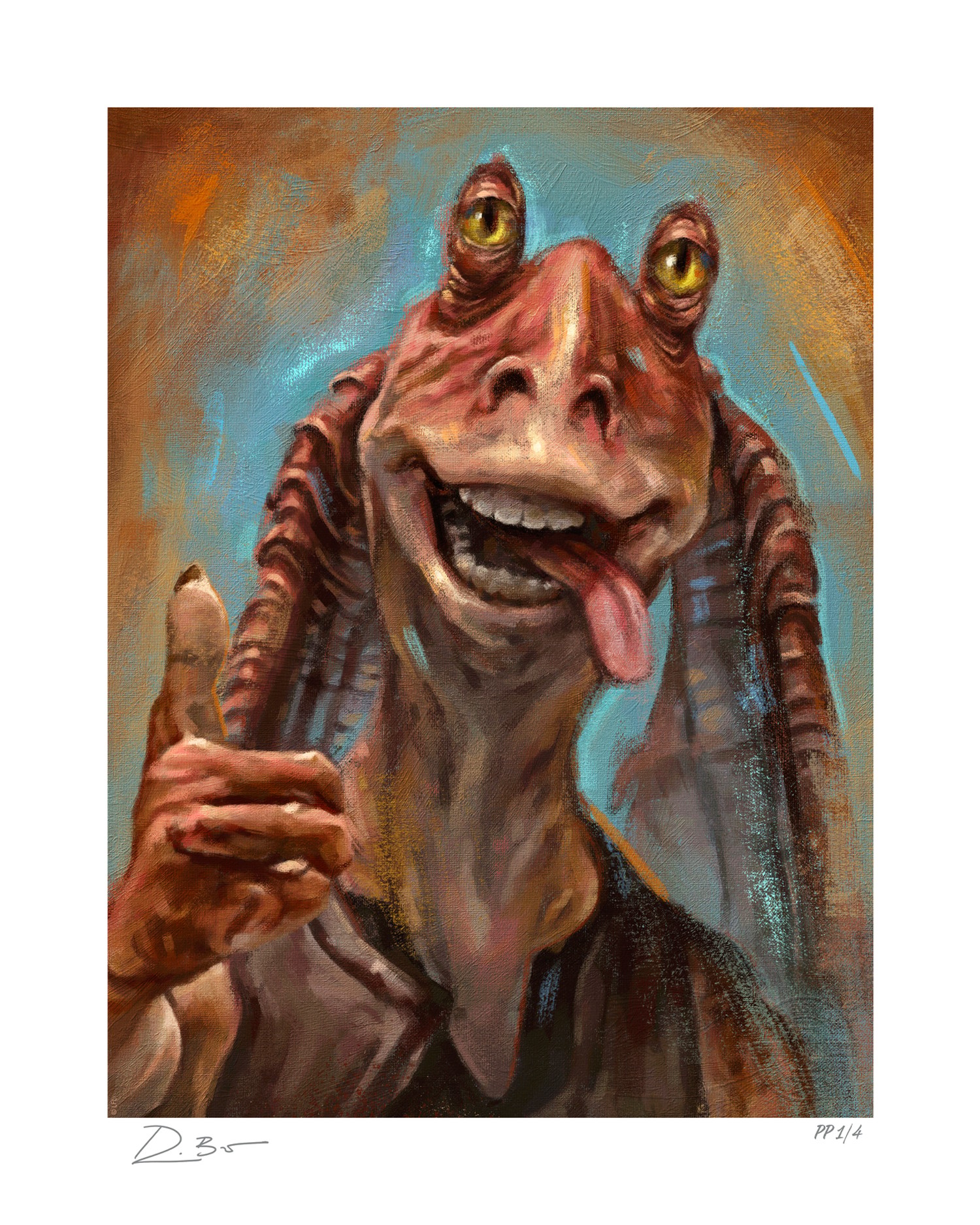 Star Wars Jar Jar Binks™: Portrait of a Gungan Art Print  Exclusive Edition View 5