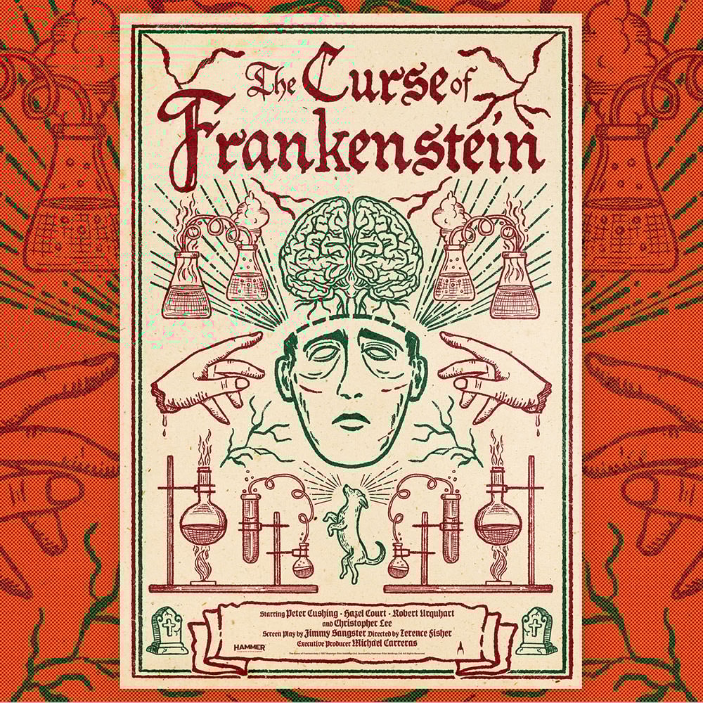 The Curse of Frankenstein Movie Poster by Apollo Gallery | Sideshow  Collectibles, image size:1000x1000