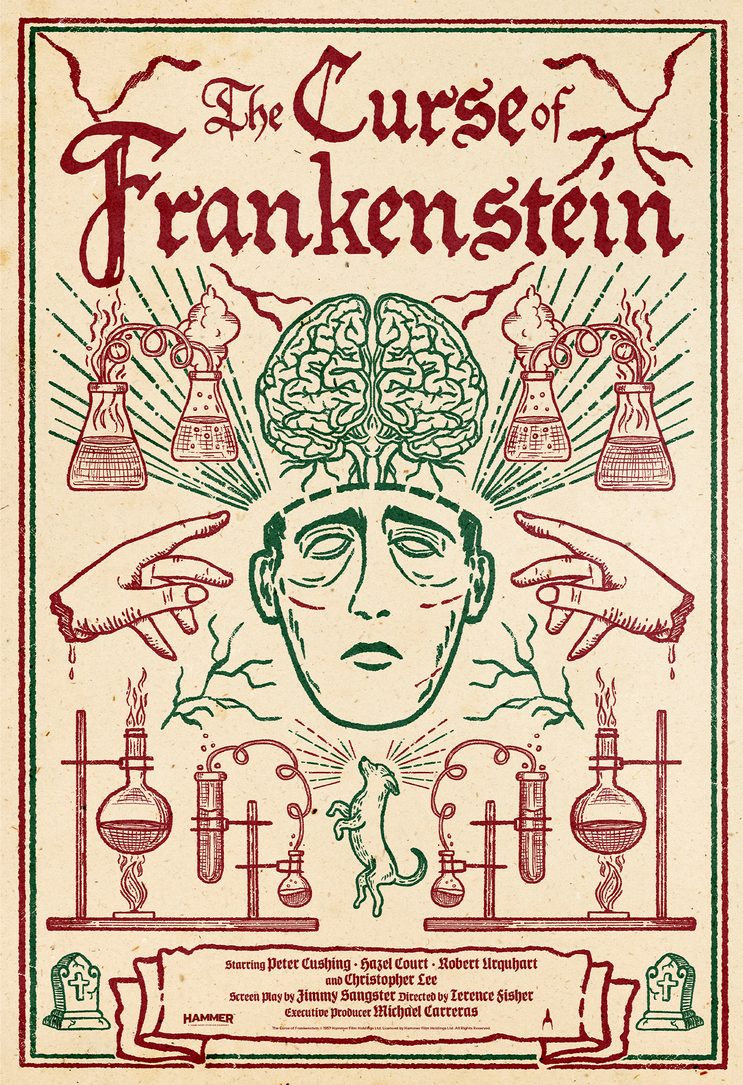 The Curse of Frankenstein Movie Poster by Apollo Gallery | Sideshow  Collectibles, image size:1460x2133
