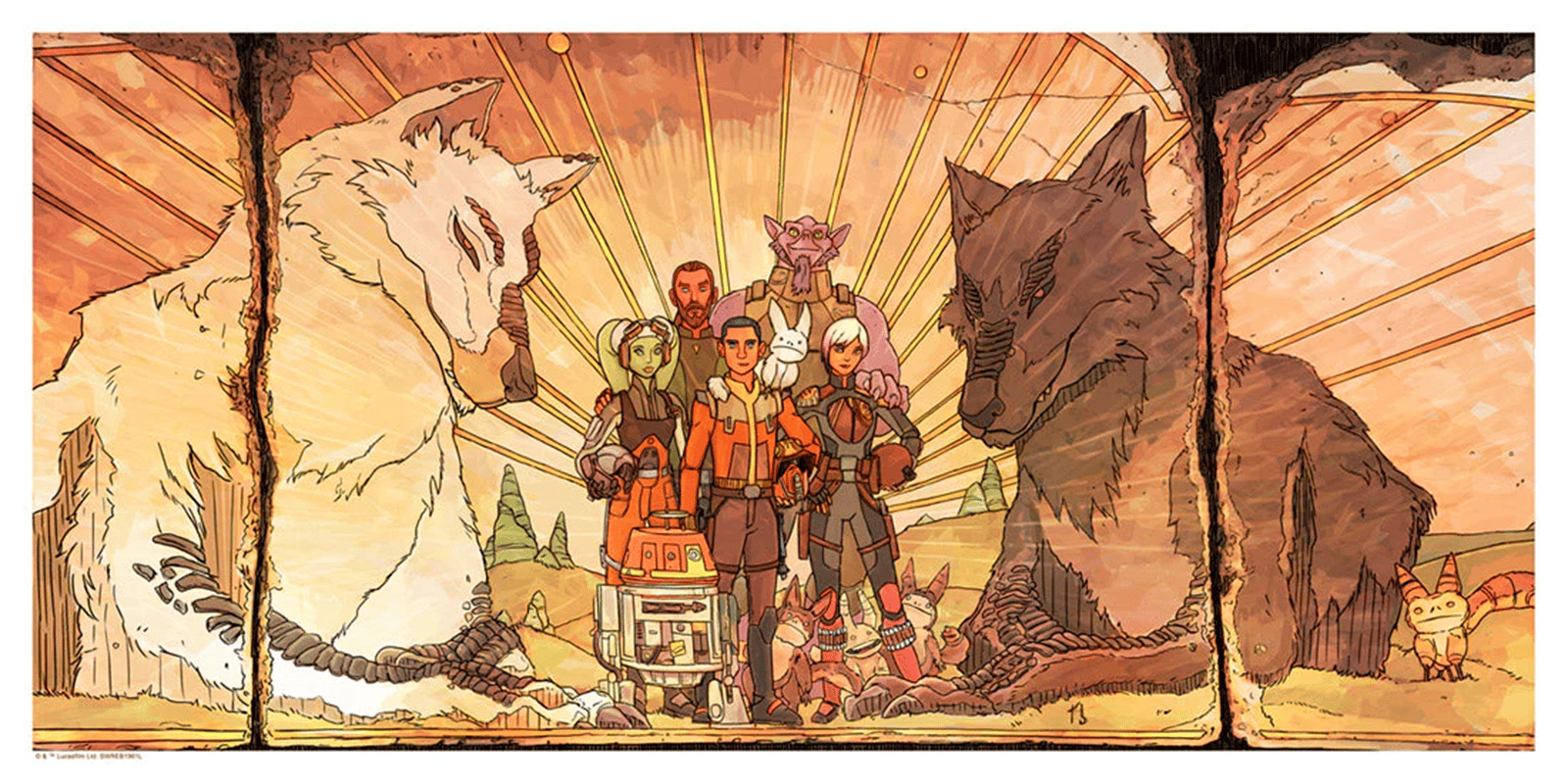 Star Wars Rebels Mural Art Print  View 3