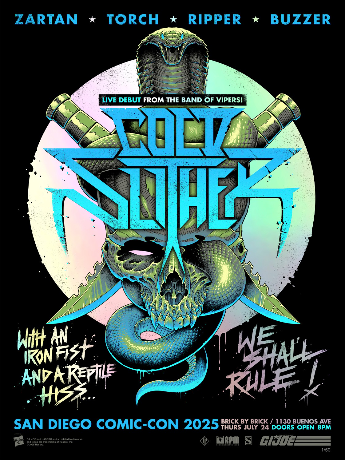 G.I. Joe Cold Slither Swampfire Variant Art Print  Exclusive Edition View 5