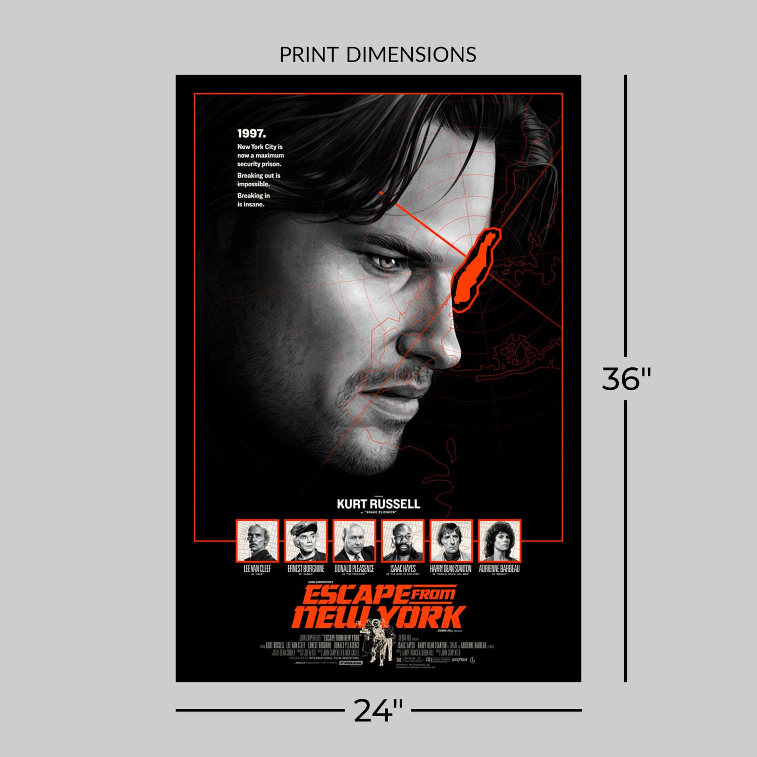 Escape from New York Movie Poster by Vice Press | Sideshow Collectibles, image size:1500x1500