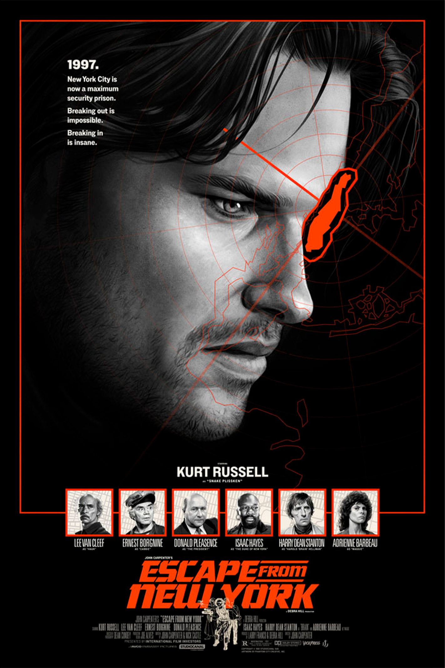 Escape from New York Movie Poster by Vice Press | Sideshow Collectibles, image size:1422x2133