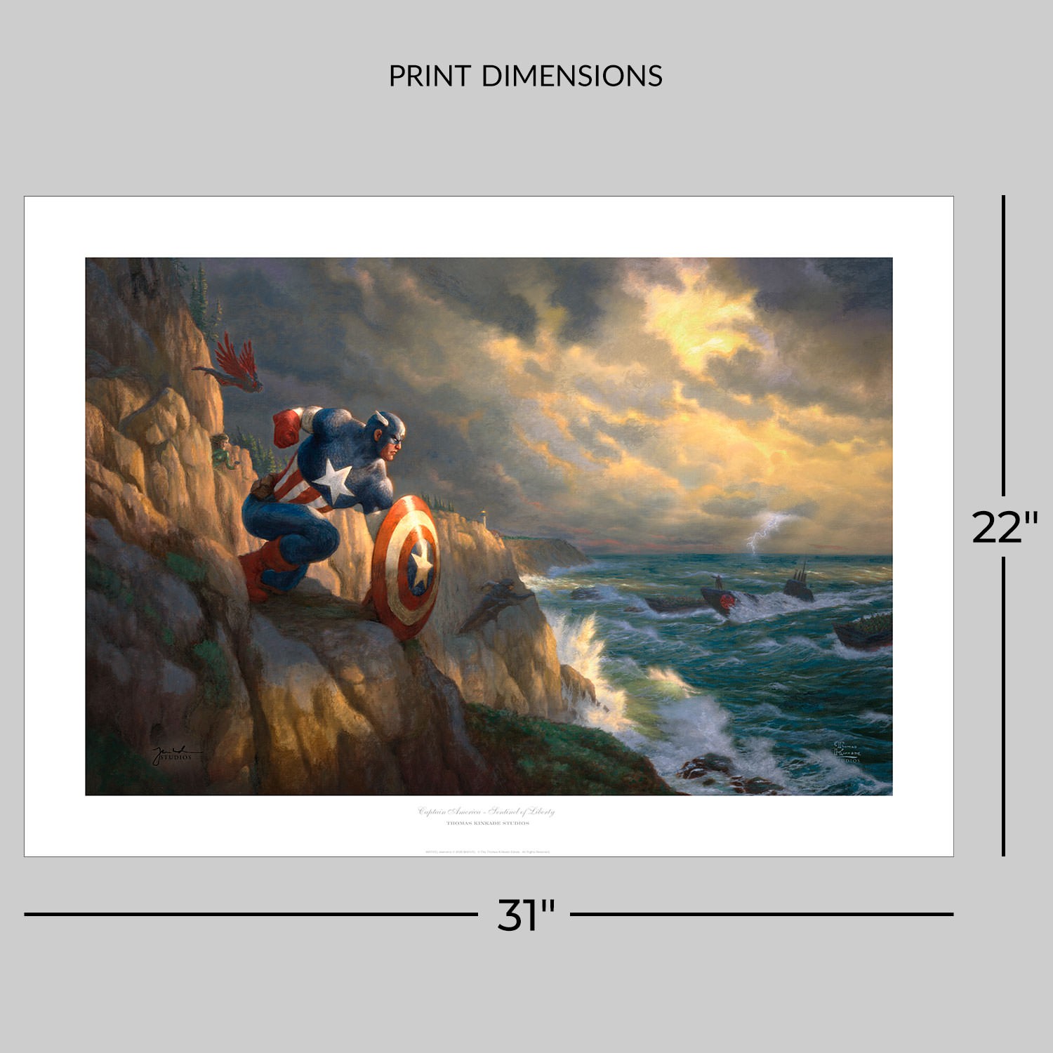 Captain America - Sentinel of Liberty Art Print by Art Brand